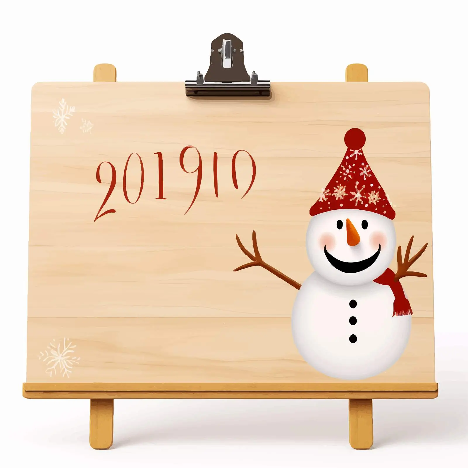 Merry Christmas 2020 Wooden Board Vector Design — free download from Dotvec