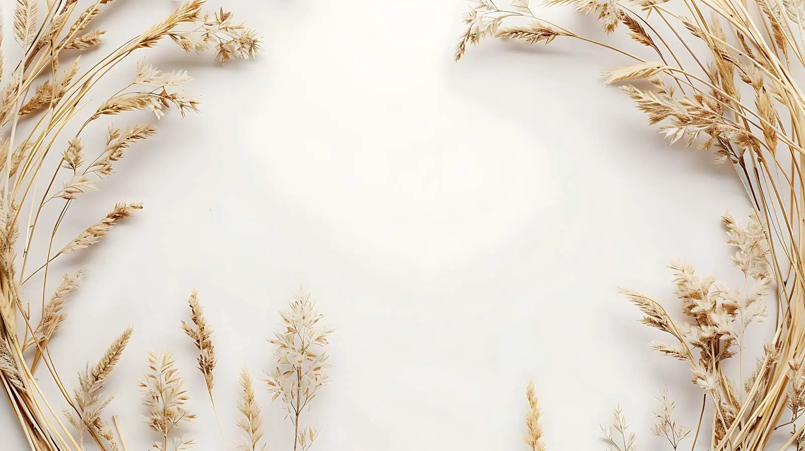 Blank Wreath Frame with Dried Grass Stems – free event styling image from Dotvec