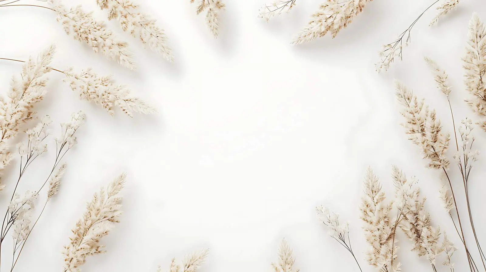 Blank Dried Grass Wreath Frame with Copyspace – free customizable design image from Dotvec