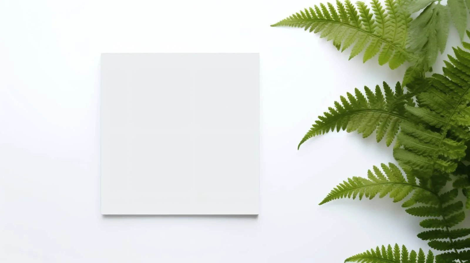 Minimalist Blank Card with Green Fern — free download from Dotvec