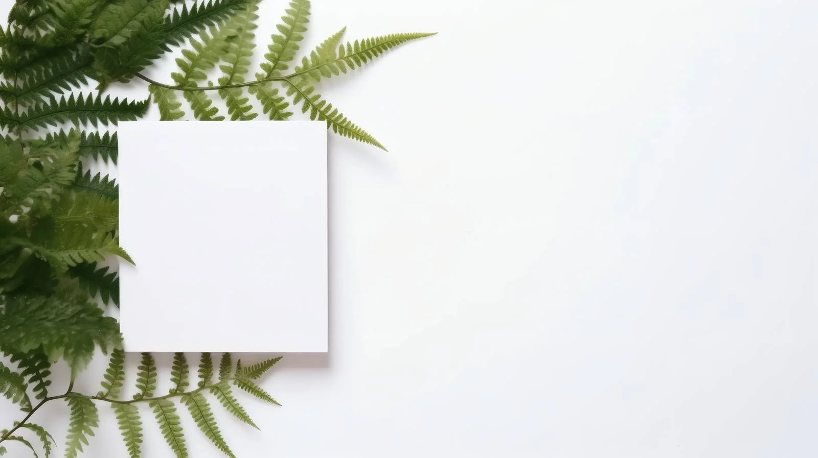 Minimalistic Blank Card with Green Plant — free download from Dotvec
