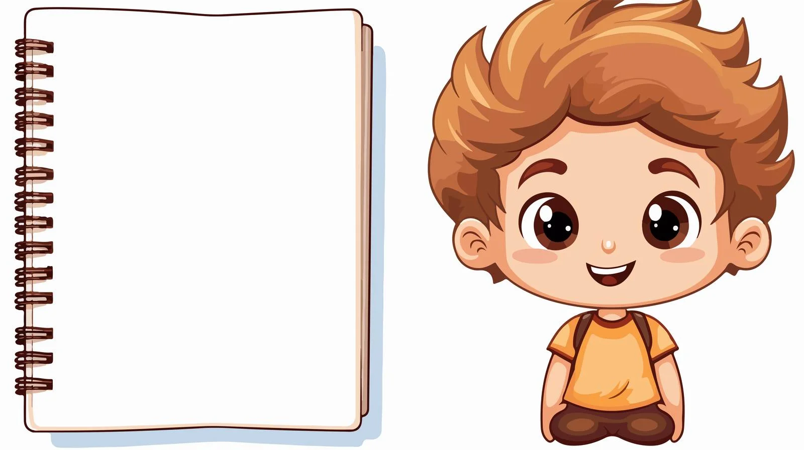 Kid's Cartoon Notebook Template — free download from Dotvec