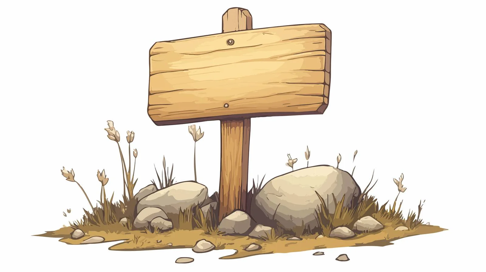 Blank Signpost Cartoon Vector Illustration — free download from Dotvec