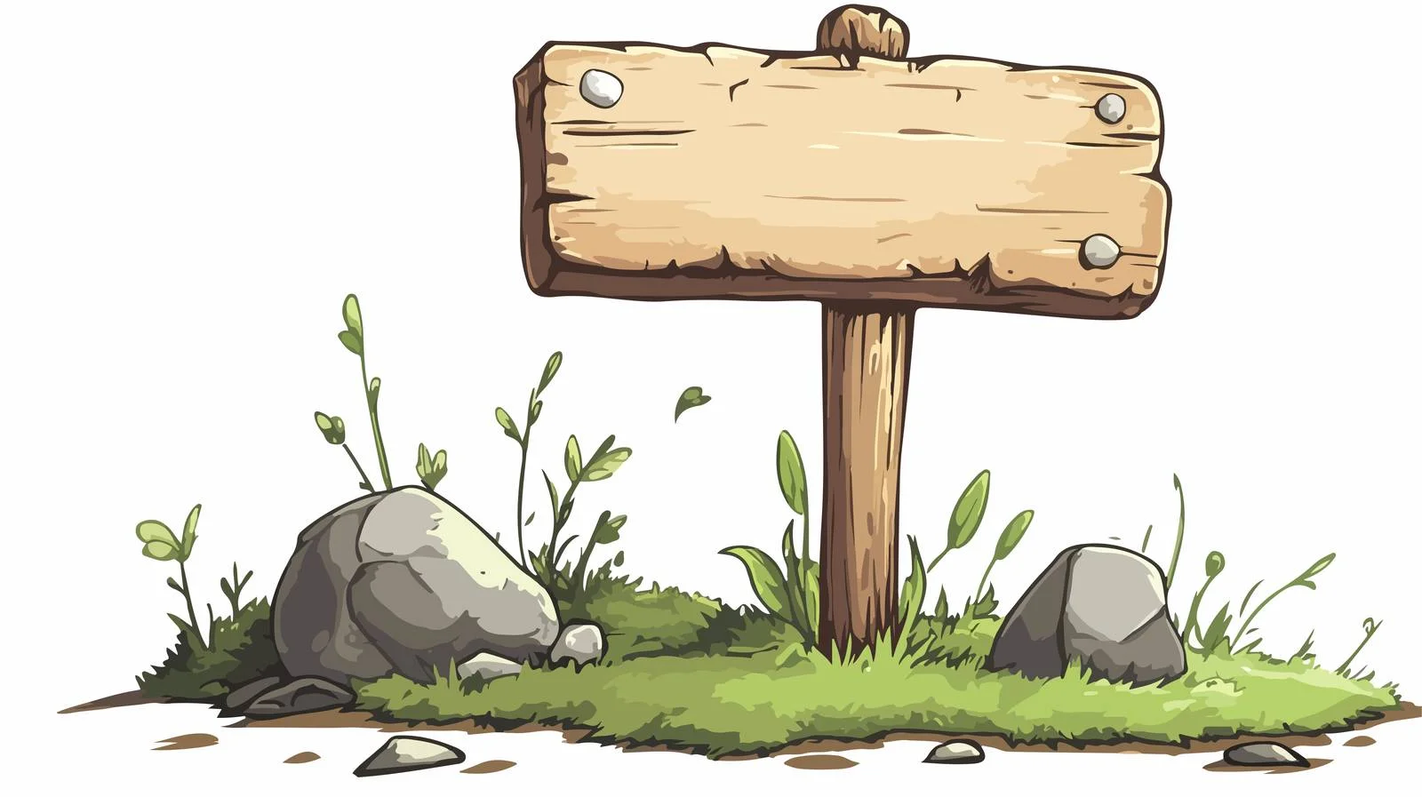 Blank Cartoon Signpost Illustration — free download from Dotvec