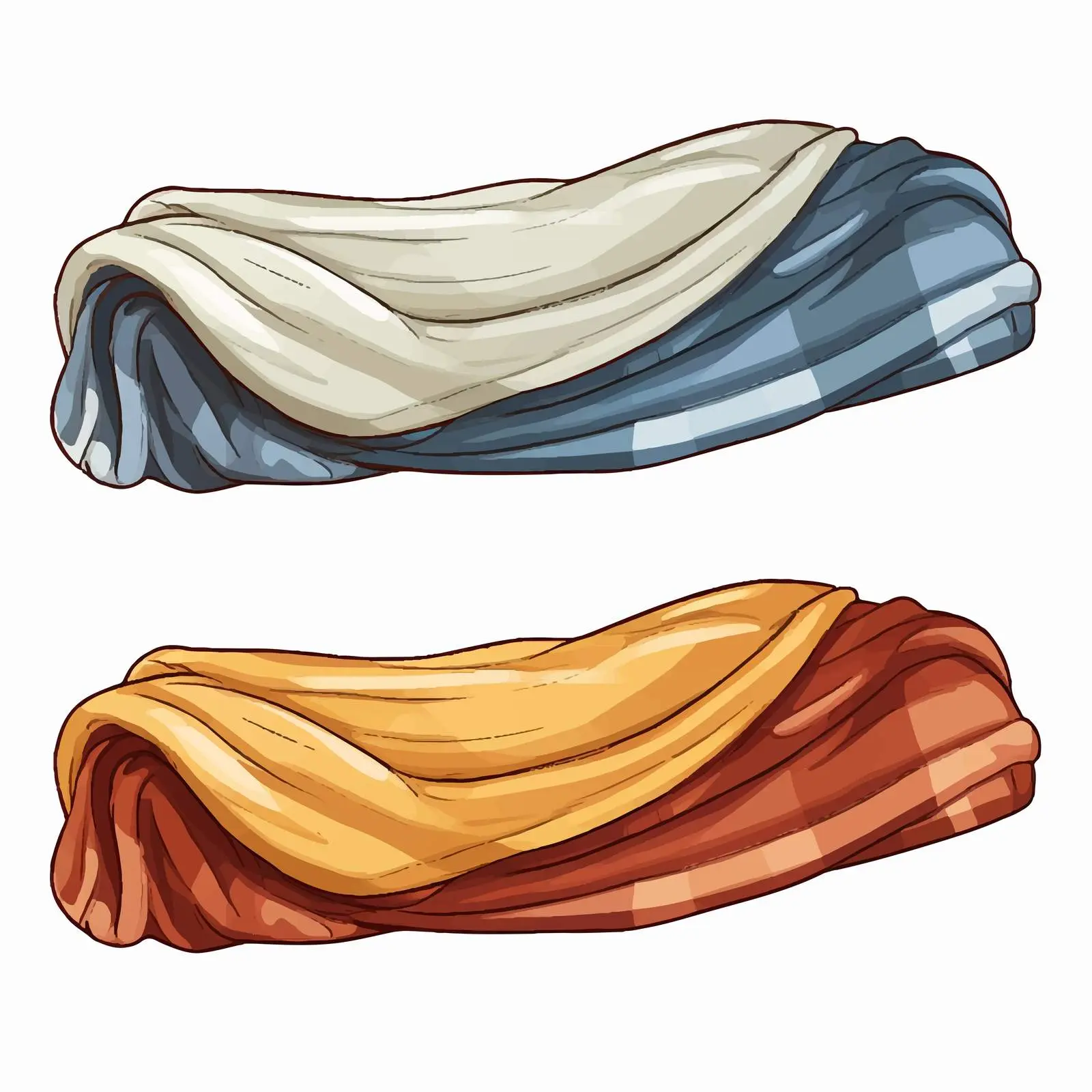 Cartoon Blanket Line Vector Illustration — free download from Dotvec