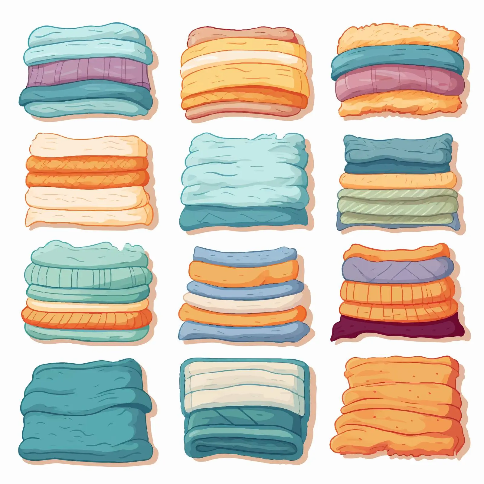 Blanket Line Vector Illustration on White Background — free download from Dotvec