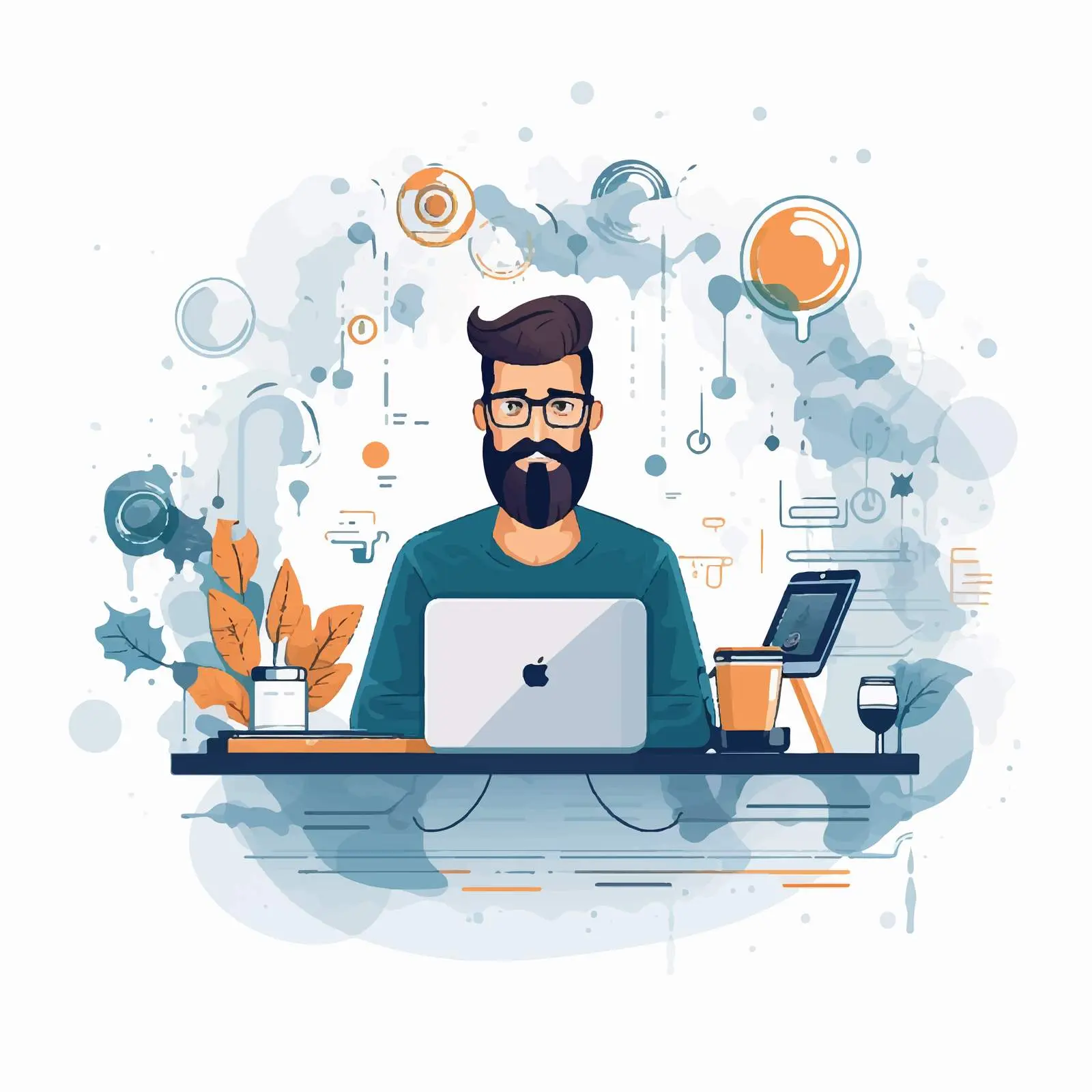 Blog Management Design Vector Illustration — free download from Dotvec