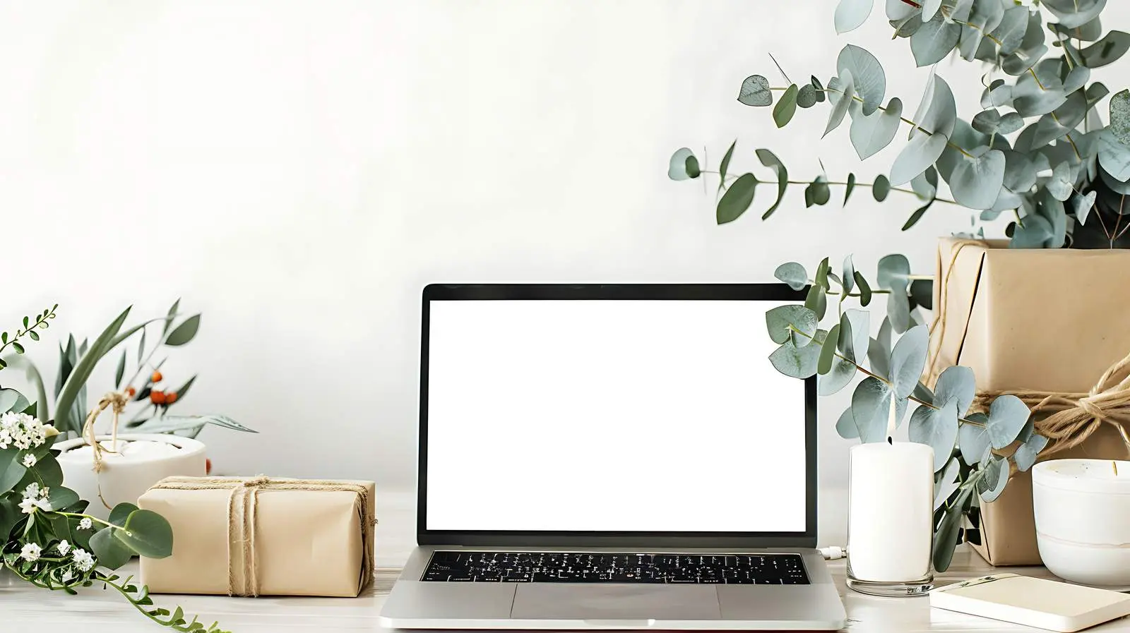 Freelance Home Office Workspace with Laptop — free download from Dotvec