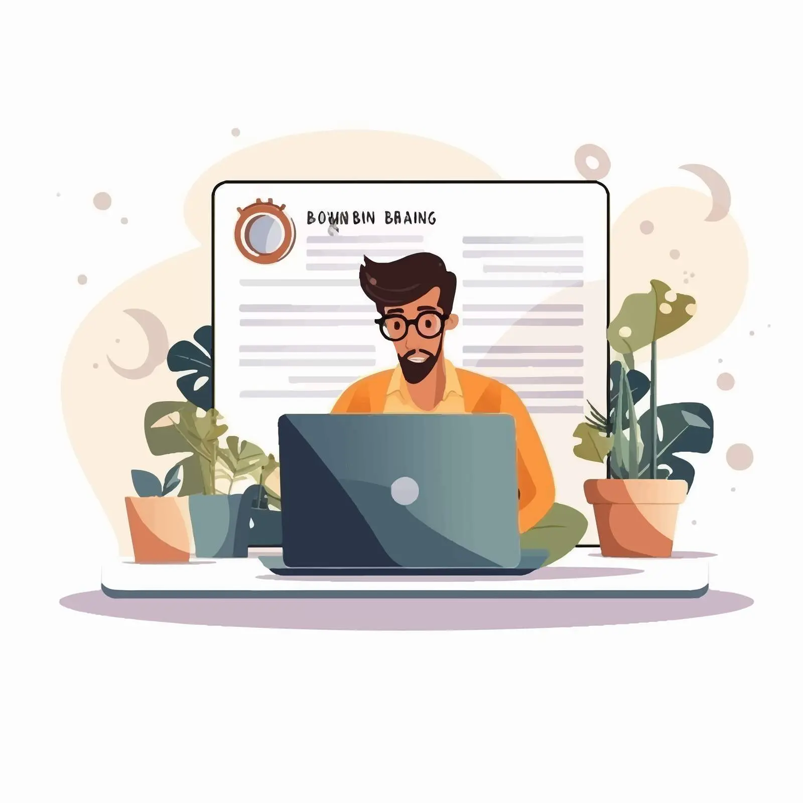 Creative Blogging Concept Vector Design with Car – free transportation vector image from Dotvec