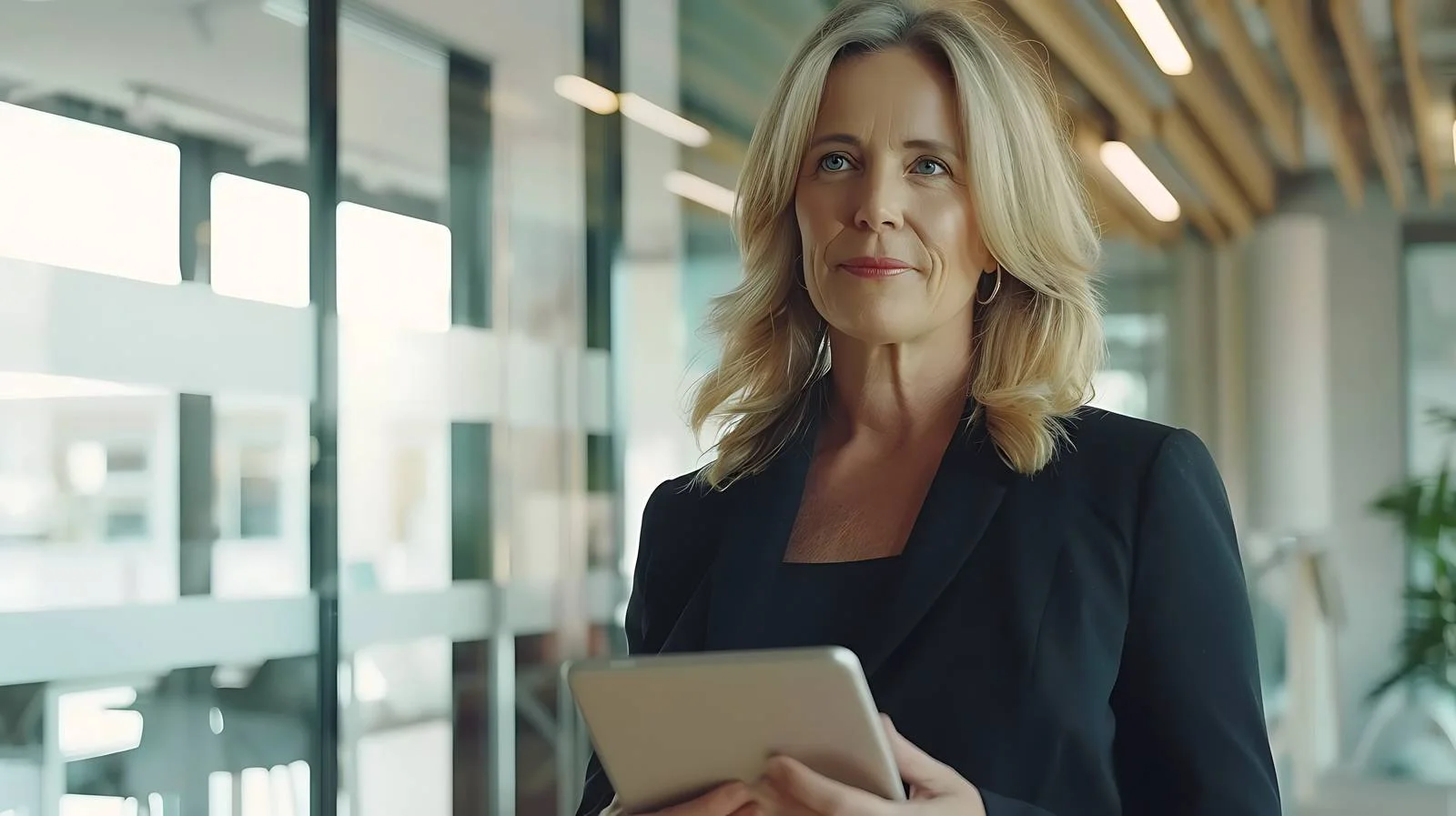 Professional Woman Using Tablet in Conference — free download from Dotvec