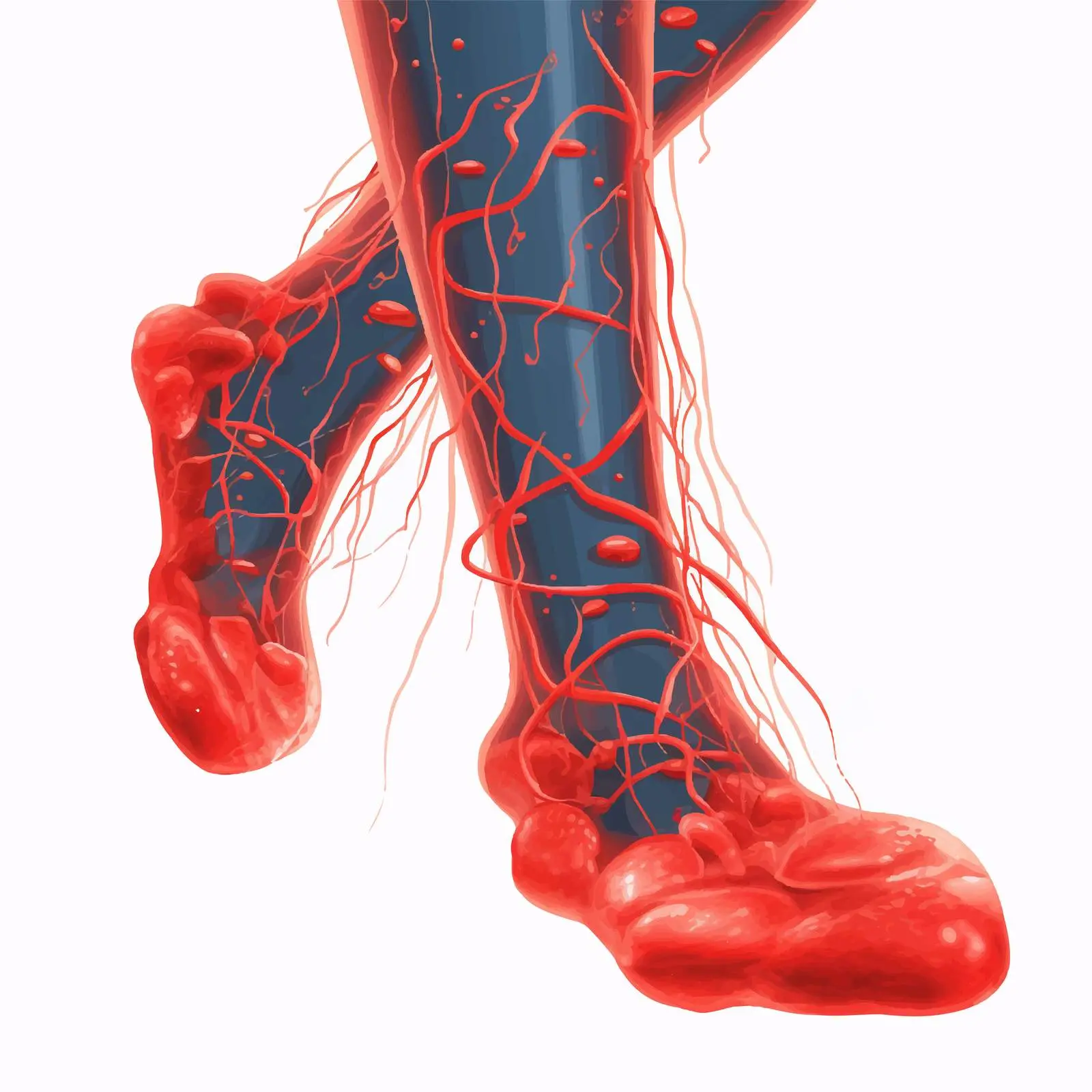 Deep Vein Thrombosis Illustration of Human Legs – free blood image from Dotvec