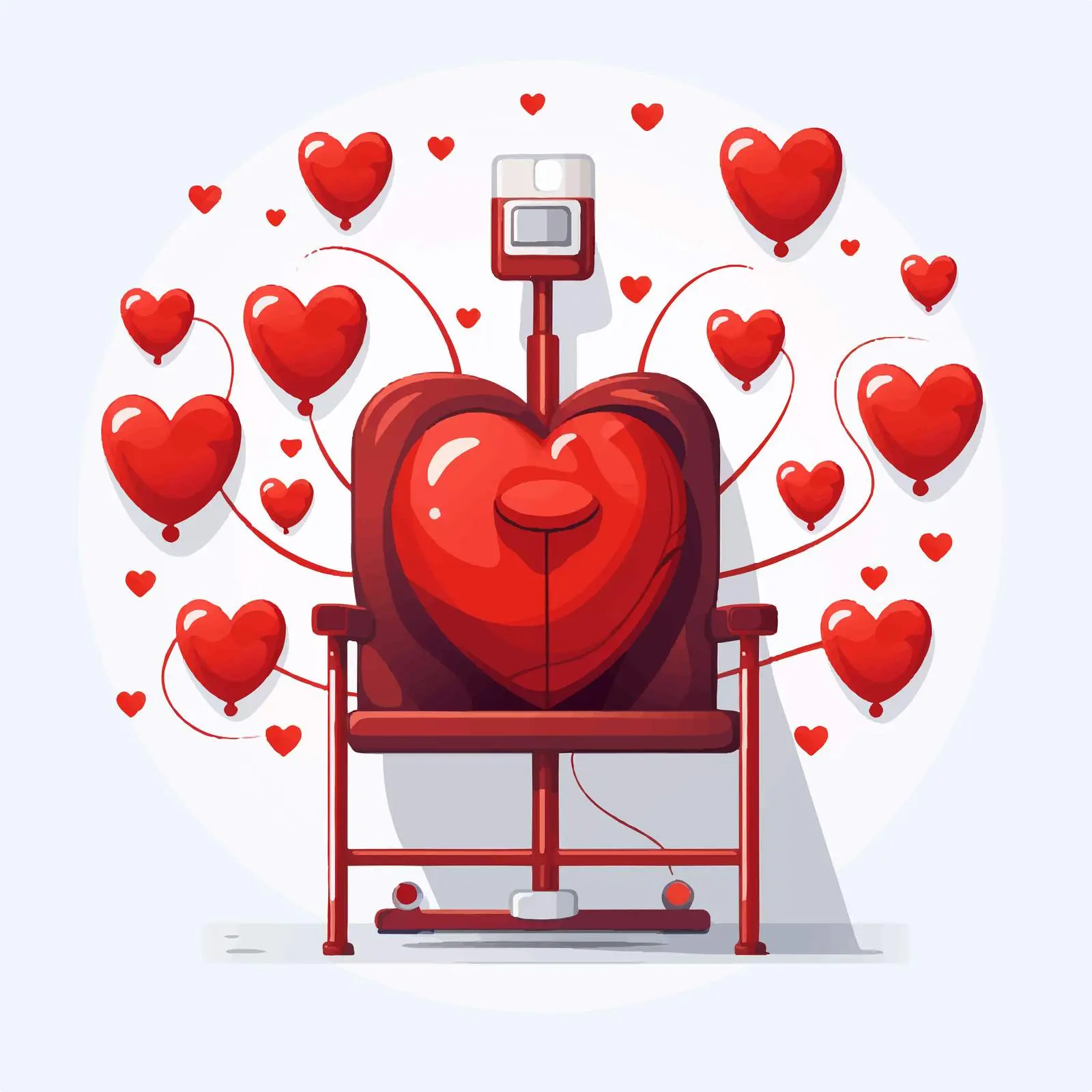 Blood Donation Symbol with Heart Illustration — free download from Dotvec