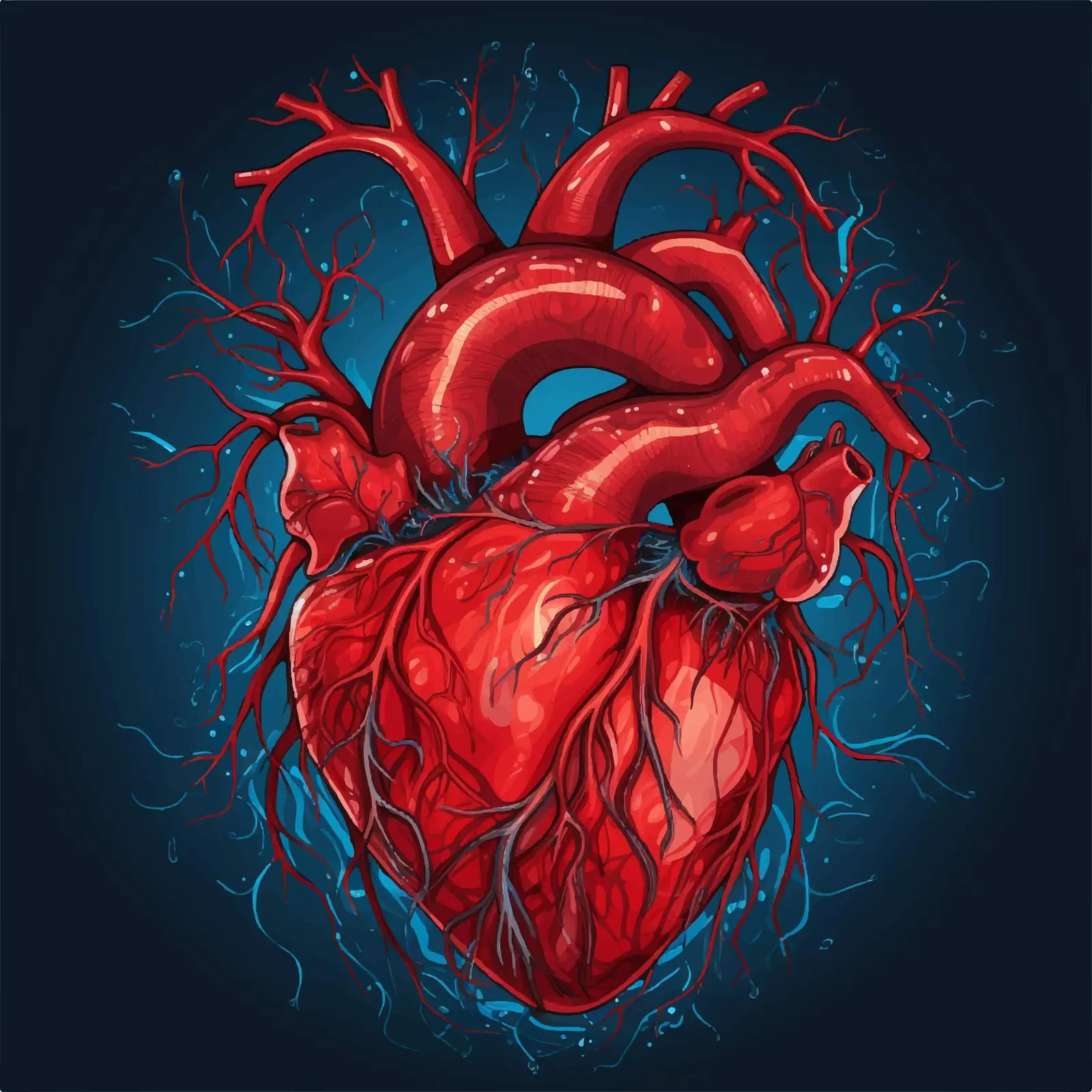 Human Heart Blood Flow Vector Illustration – free blood image from Dotvec