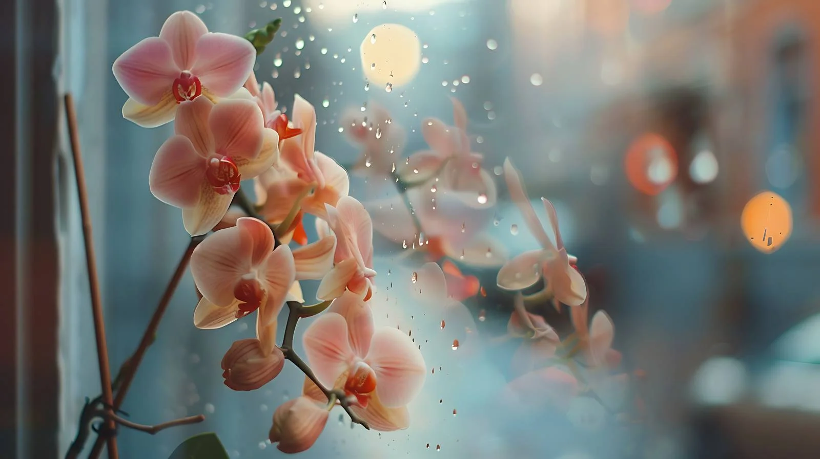 Elegant Orchids Bloom by Window Light — free download from Dotvec