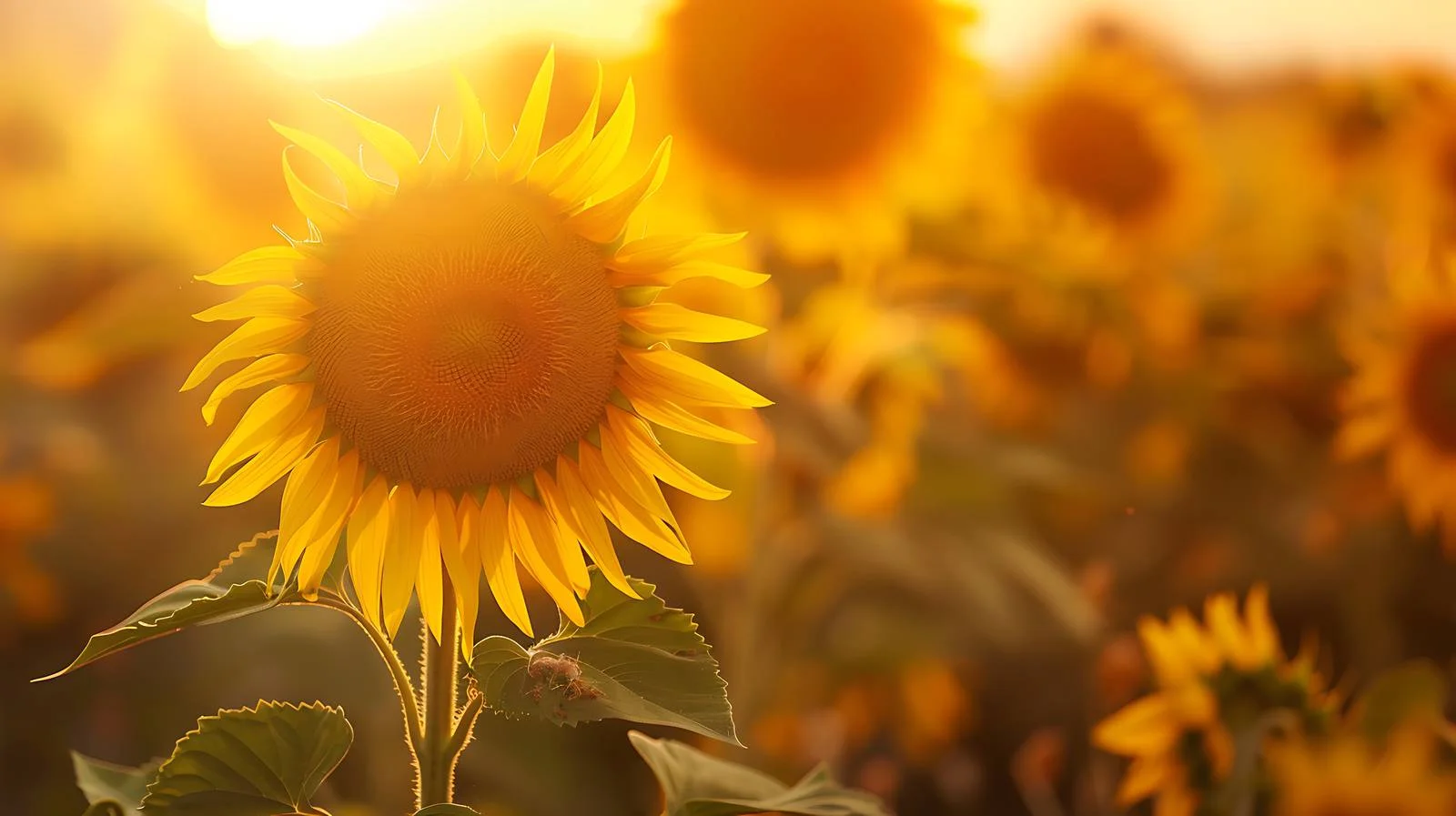 Vibrant Sunflower Field in Summer Light — free download from Dotvec