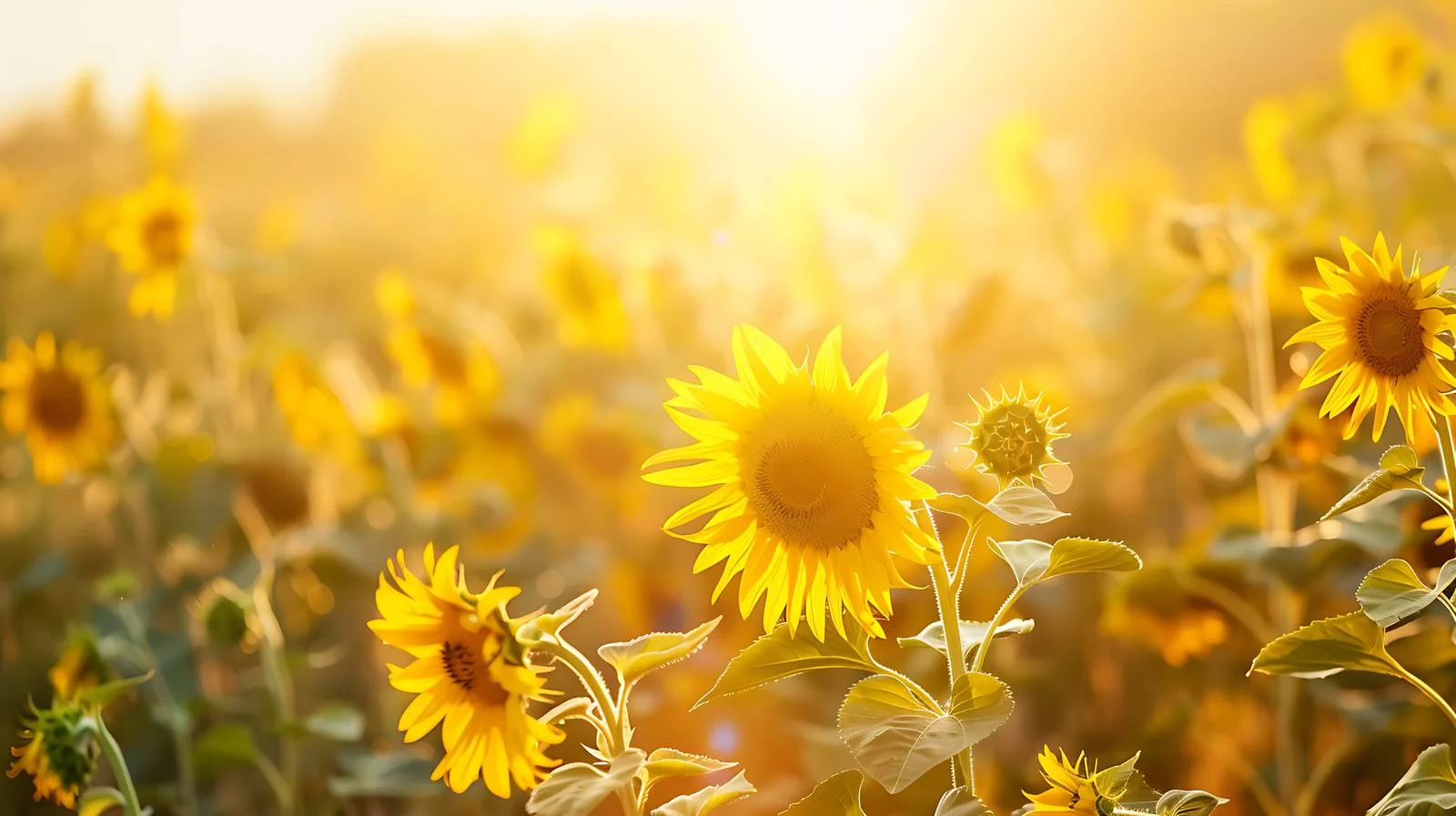 Sunflower Field in Summer Light – free sunflowers image from Dotvec