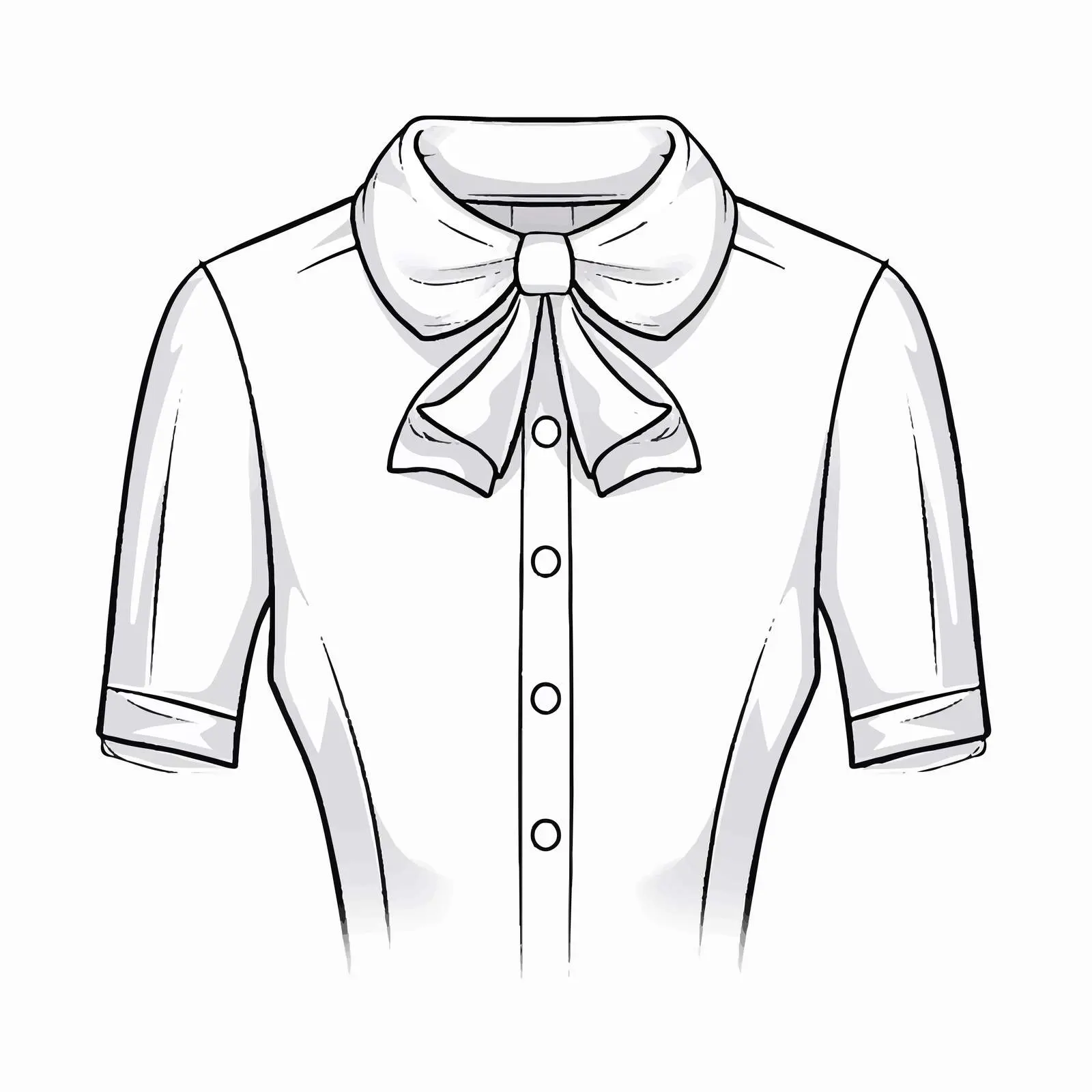 Vector Illustration of Blouse on White Background — free download from Dotvec