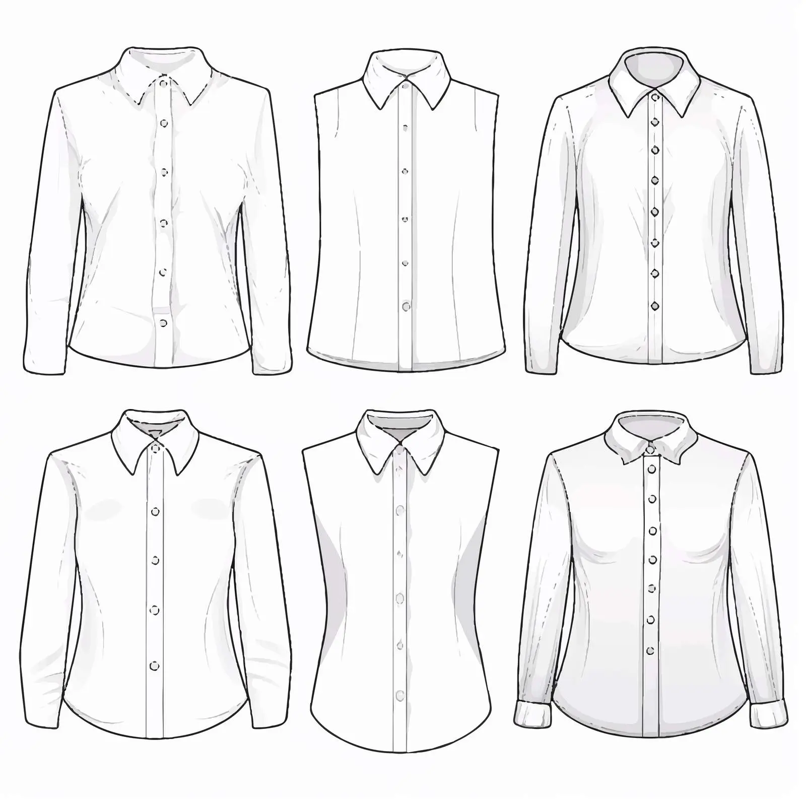 Stylish Blouse Vector Illustration on White Background — free download from Dotvec