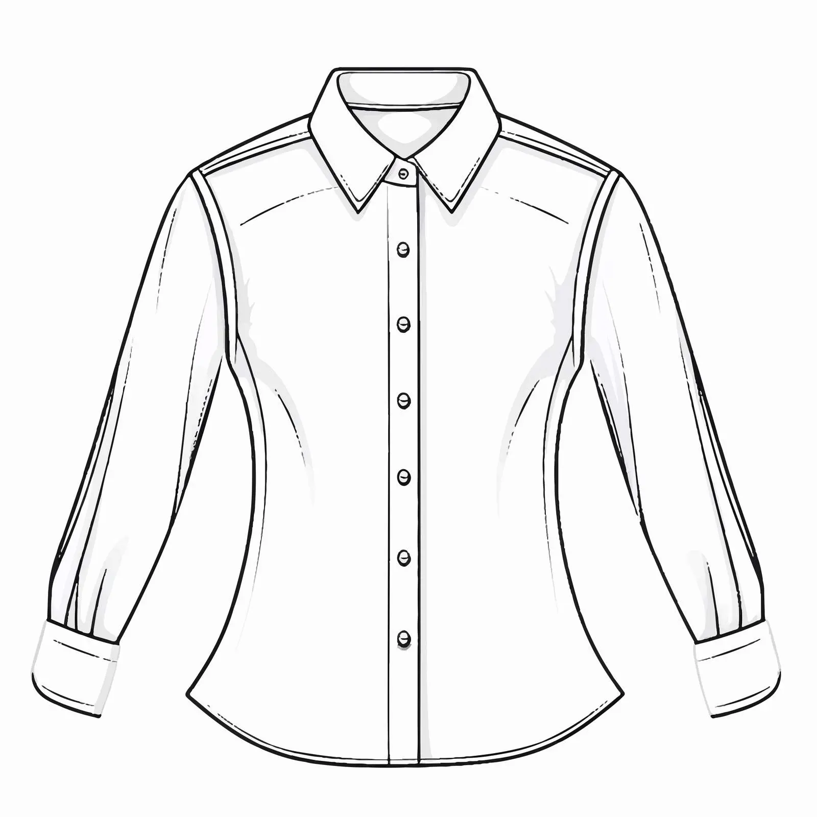 Stylish Blouse Vector Illustration on White Background – free elegant blouse image from Dotvec