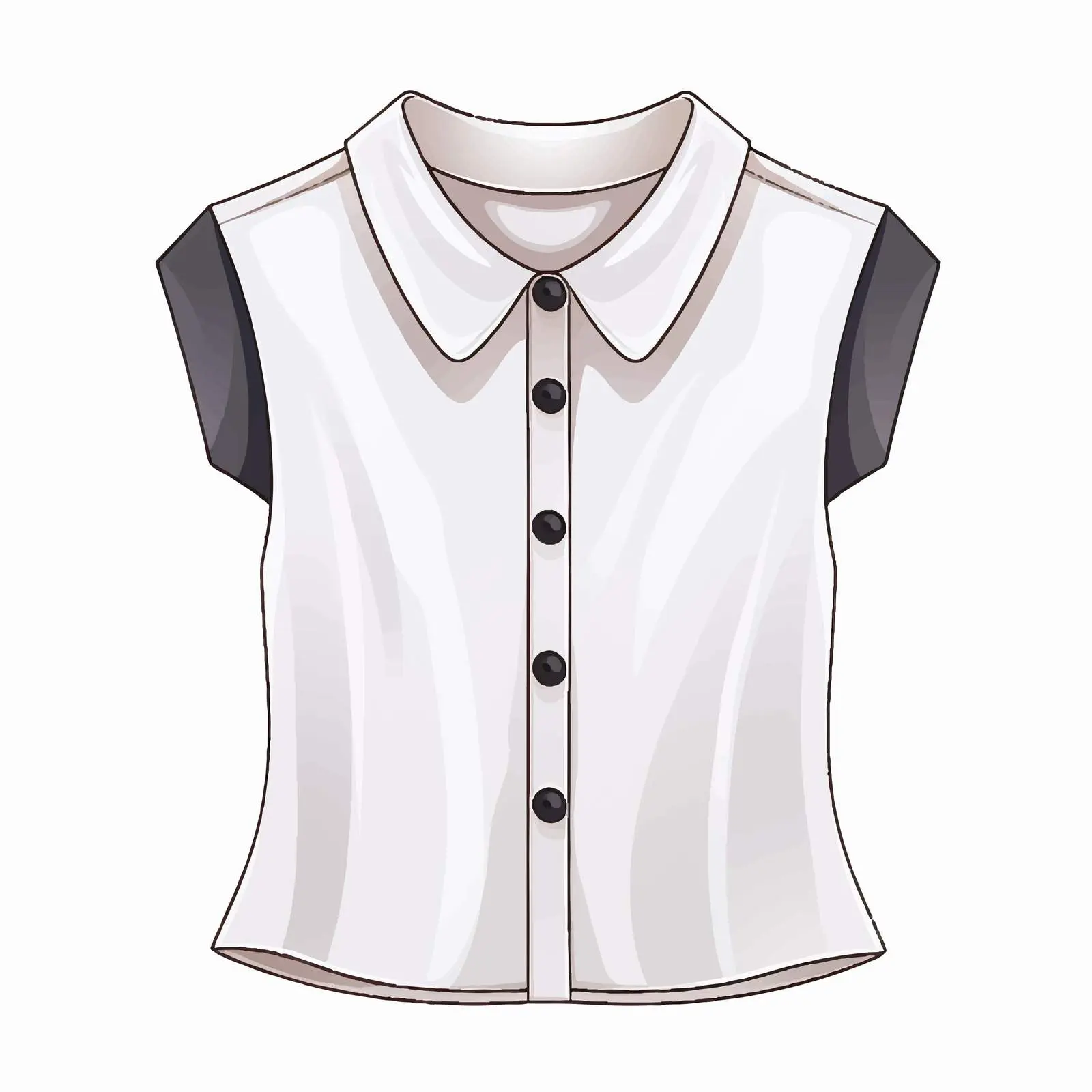 Blouse Vector Illustration on White Background – free wearable art image from Dotvec
