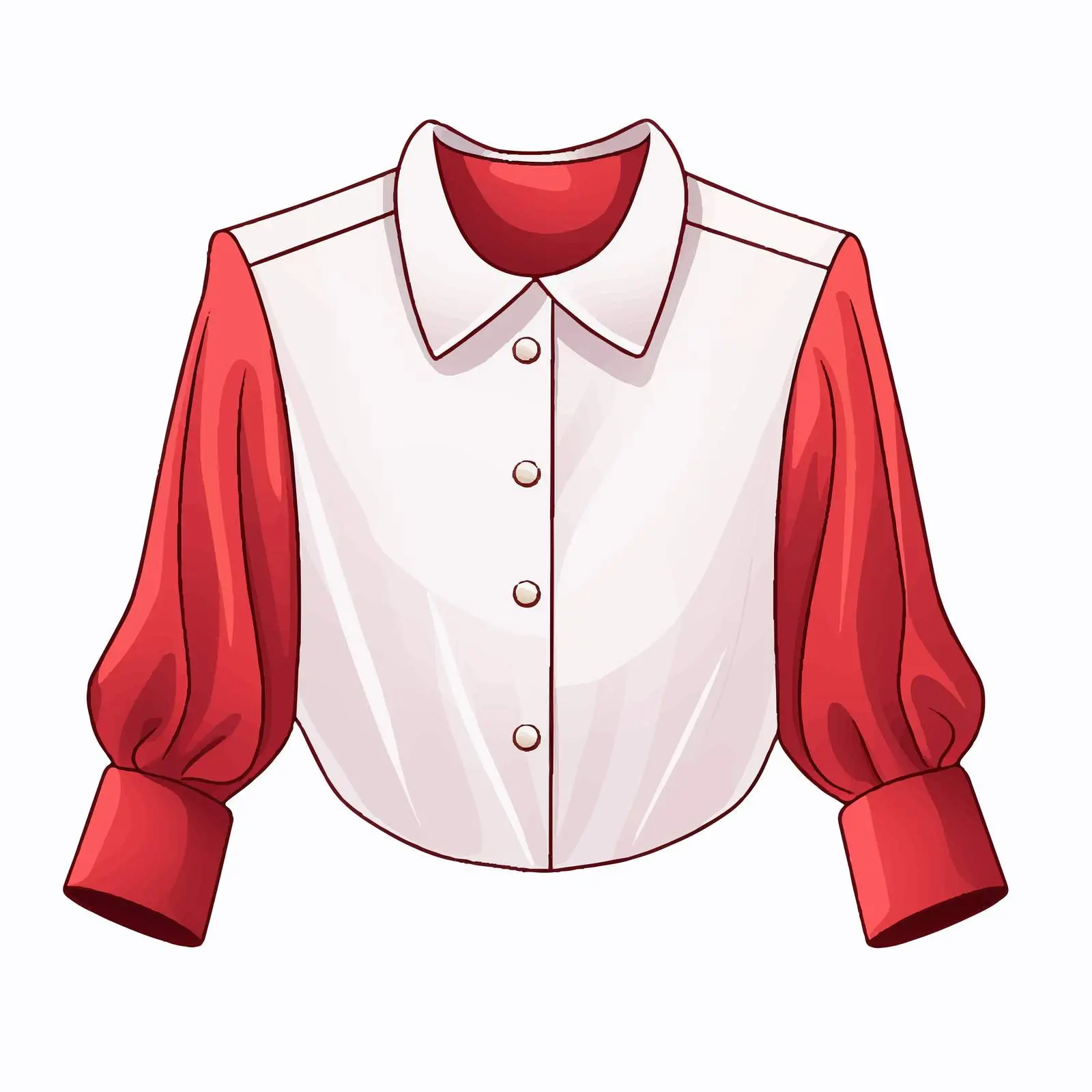 Stylish Blouse Vector Illustration on White Background — free download from Dotvec