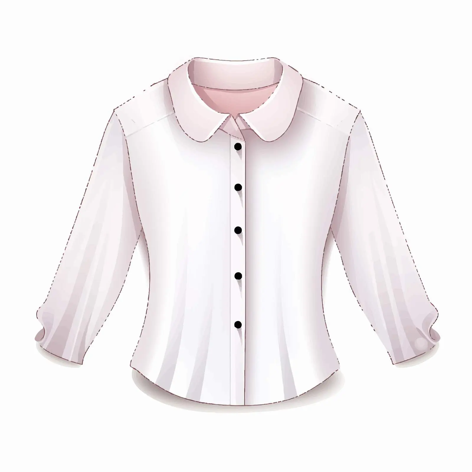 Stylish Blouse Vector Illustration on White Background — free download from Dotvec