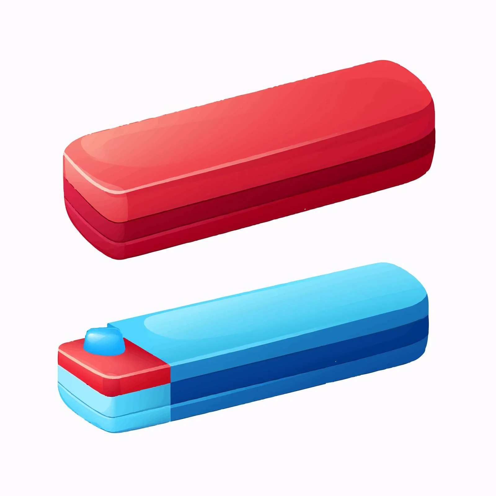 Blue and Red Double Eraser for Ink Removal — free download from Dotvec
