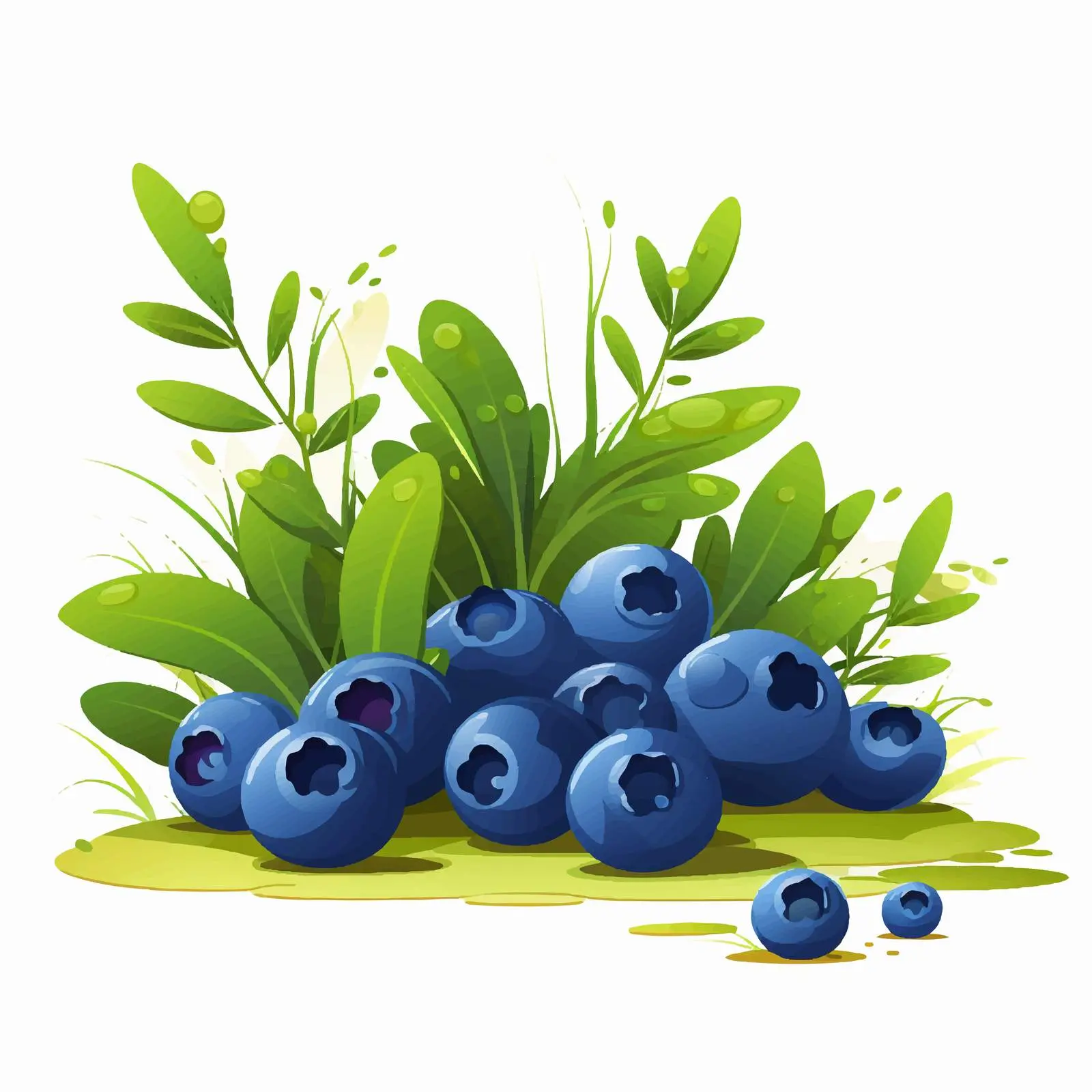 Blue Berries and Bilberries Vector Illustration — free download from Dotvec