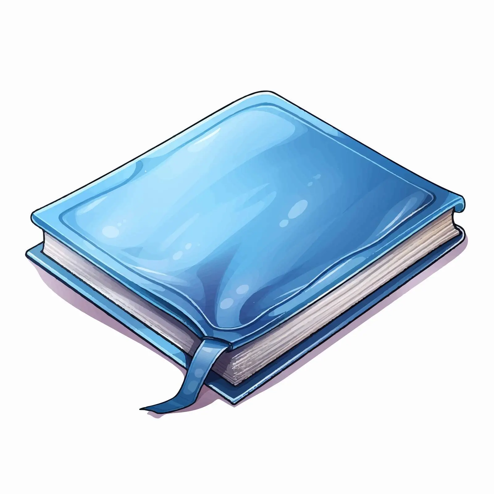 Top View Blue Book Illustration on White Background — free download from Dotvec