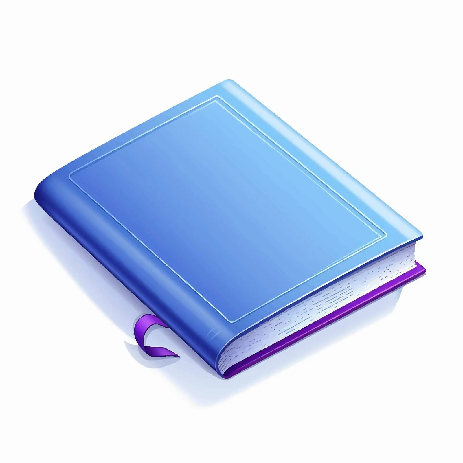 Blue Book Illustration on White Background – free bookshelf image from Dotvec