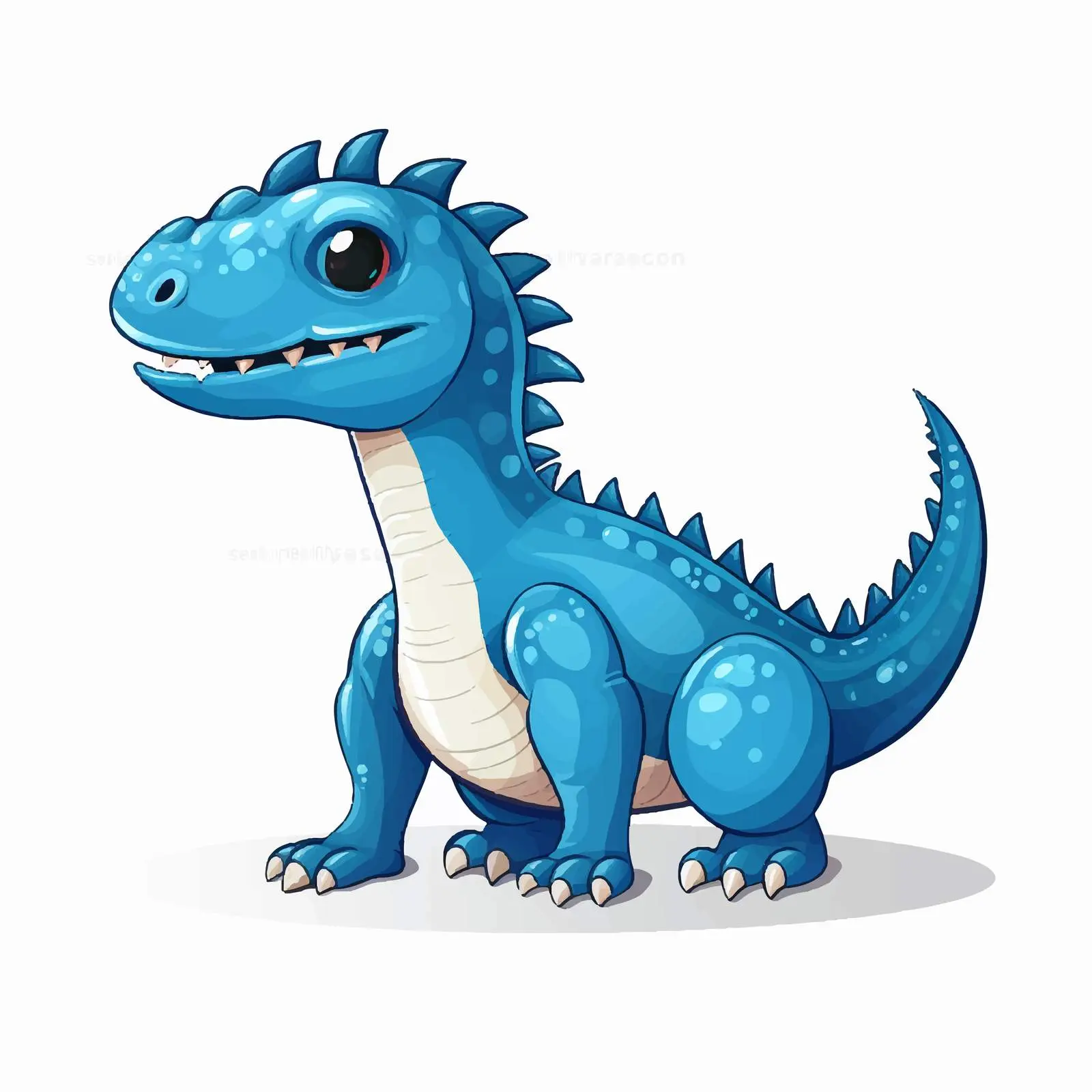 Blue Spiked Tail Dinosaur Vector Illustration — free download from Dotvec