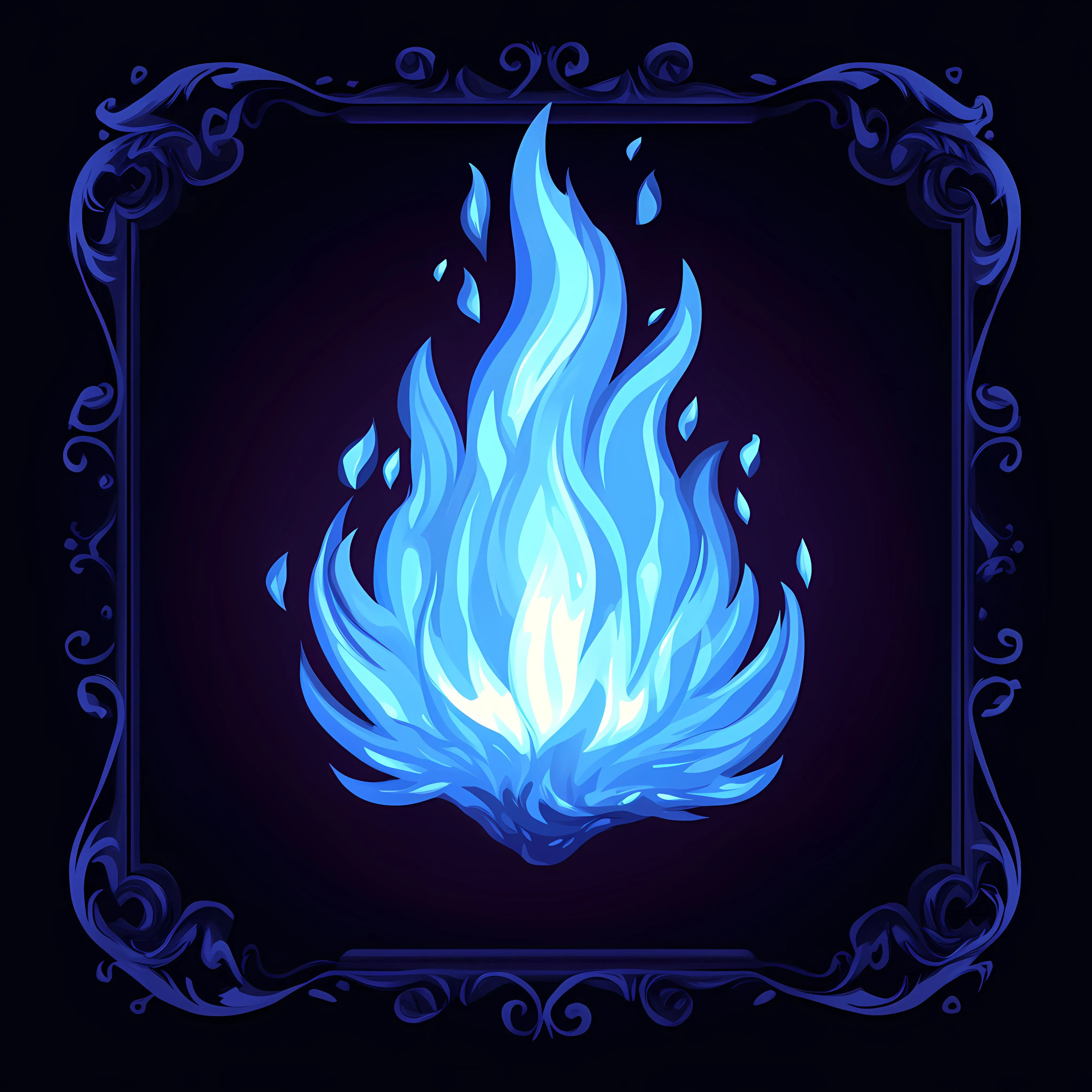 Blue Fire Icon Flat Vector Illustration — free download from Dotvec