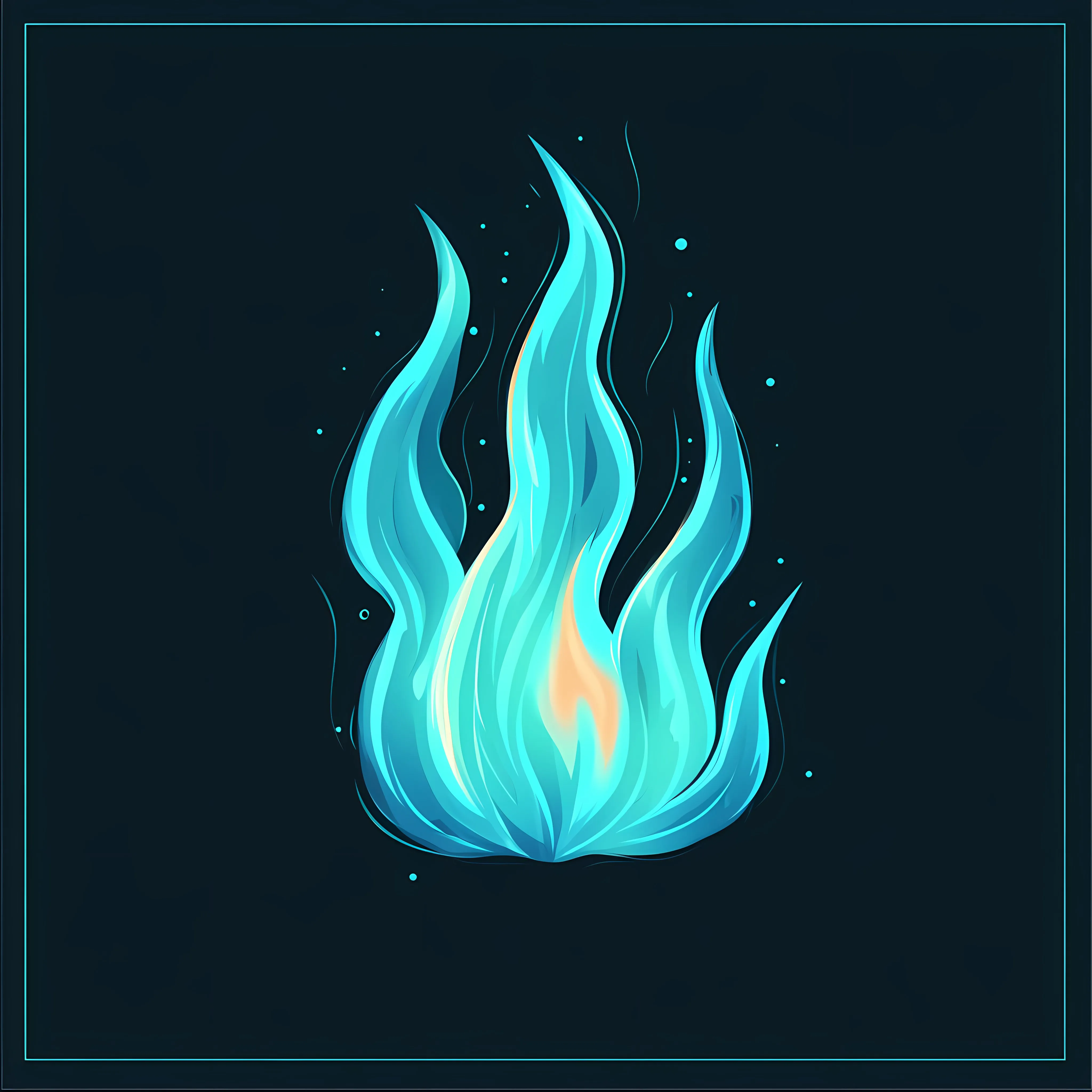 Blue Fire Flame Icon Vector Illustration — free download from Dotvec