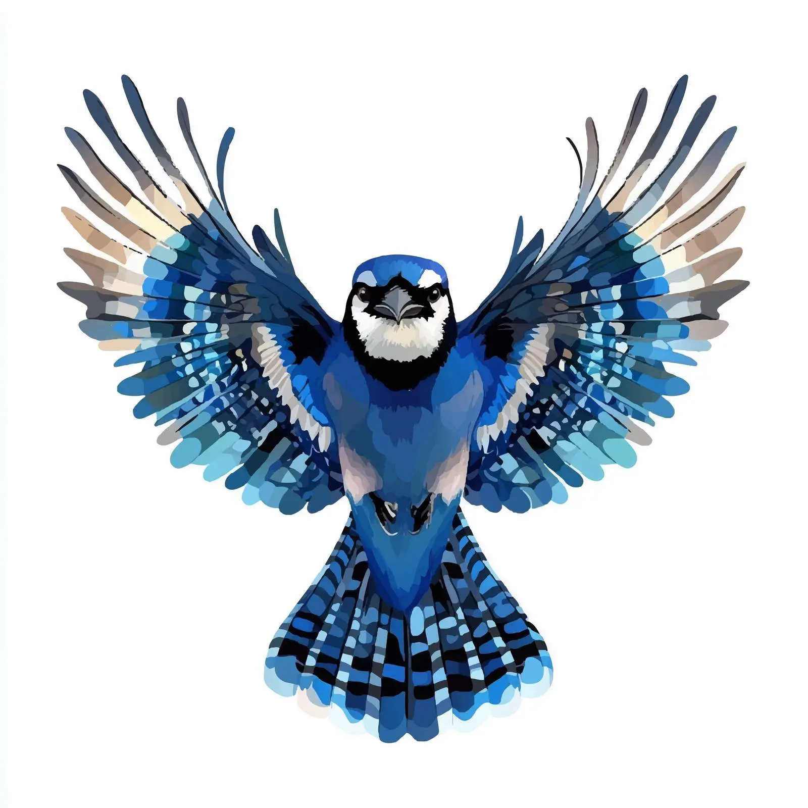 Blue Jay Bird Vector Illustration — free download from Dotvec