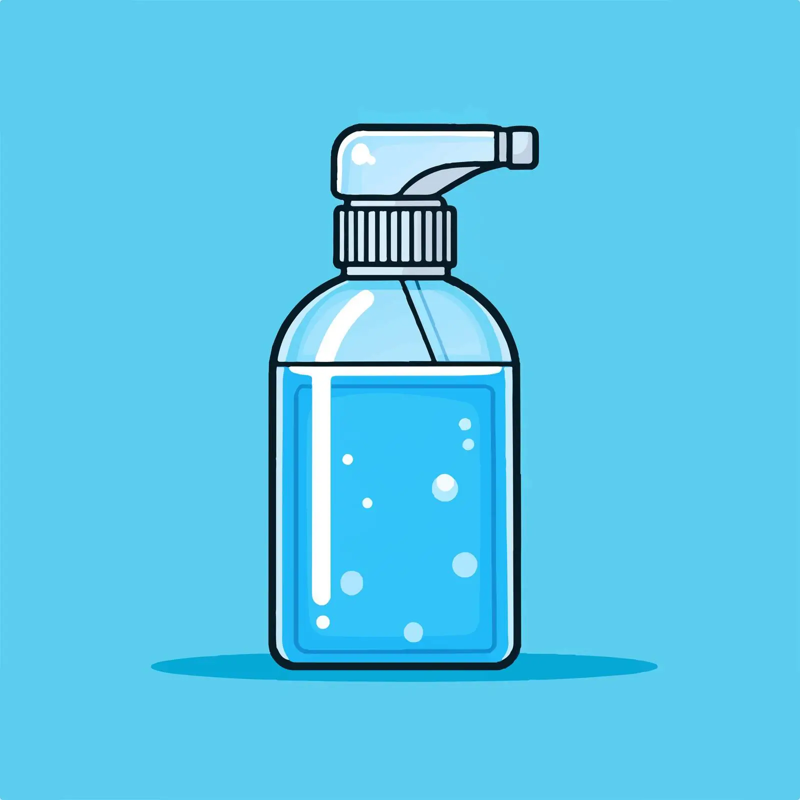 Flat Vector Antiseptic Spray Bottle — free download from Dotvec