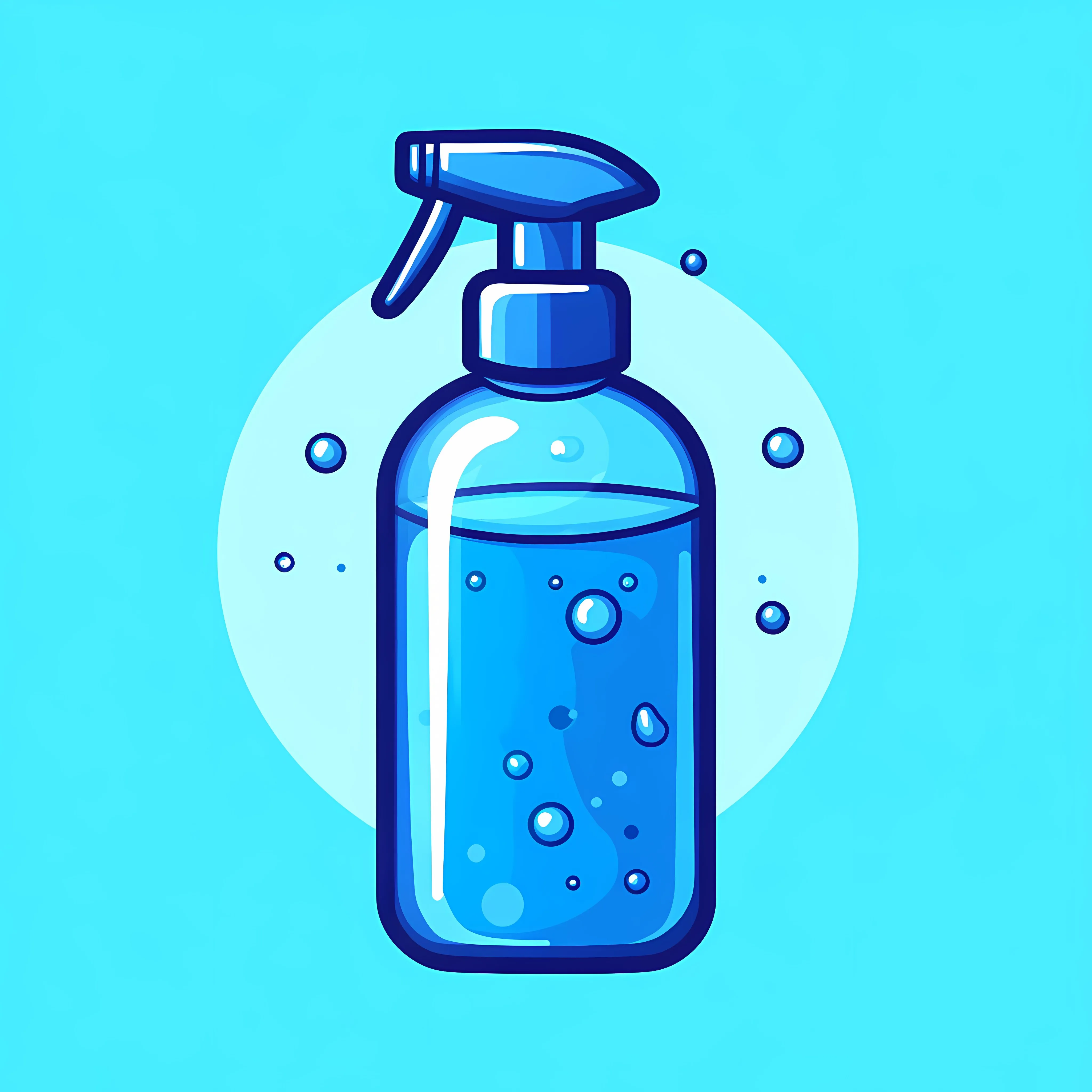 Blue Antiseptic Spray Bottle Flat Vector Illustration — free download from Dotvec
