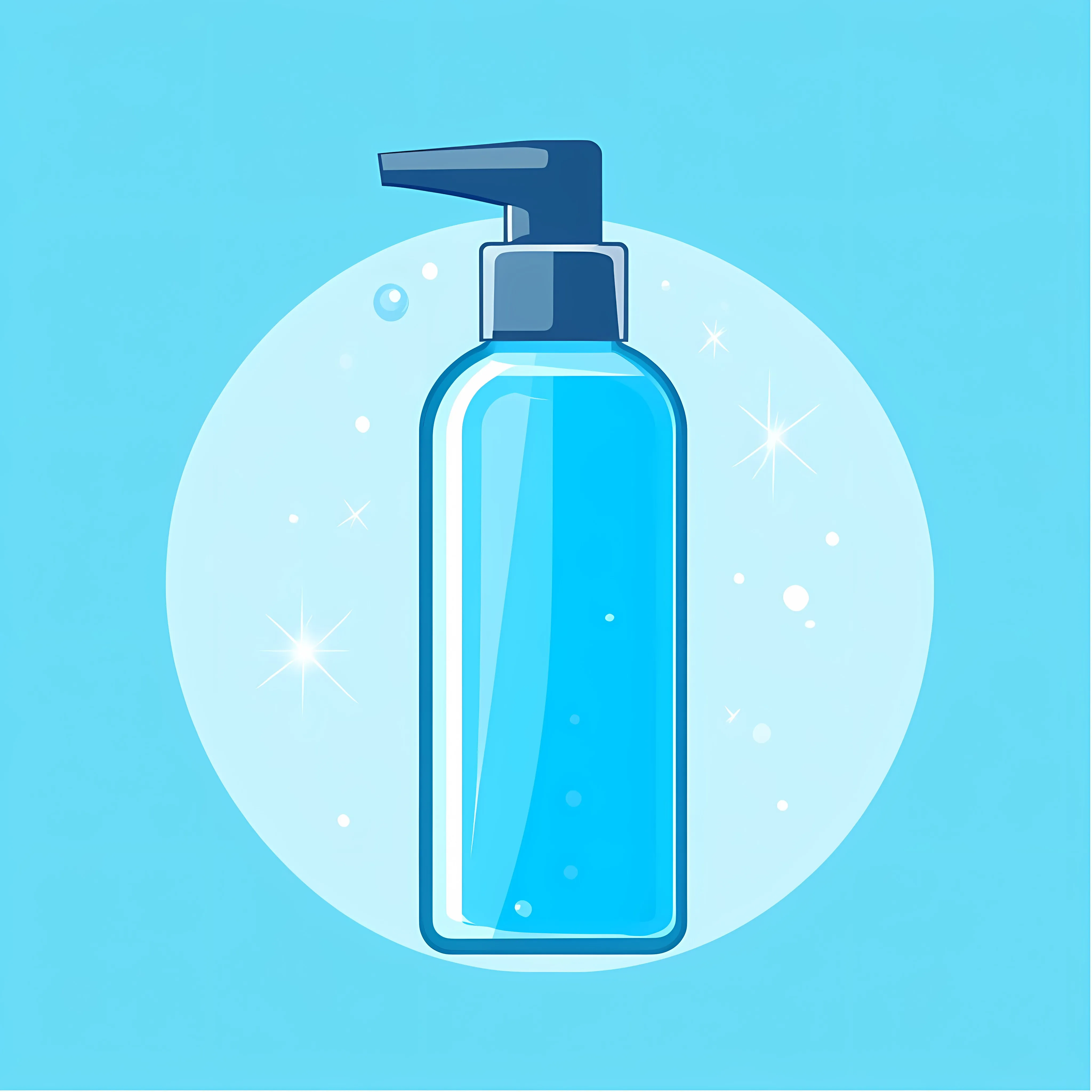 Blue Antiseptic Spray Bottle Flat Vector Illustration – free vector png image from Dotvec