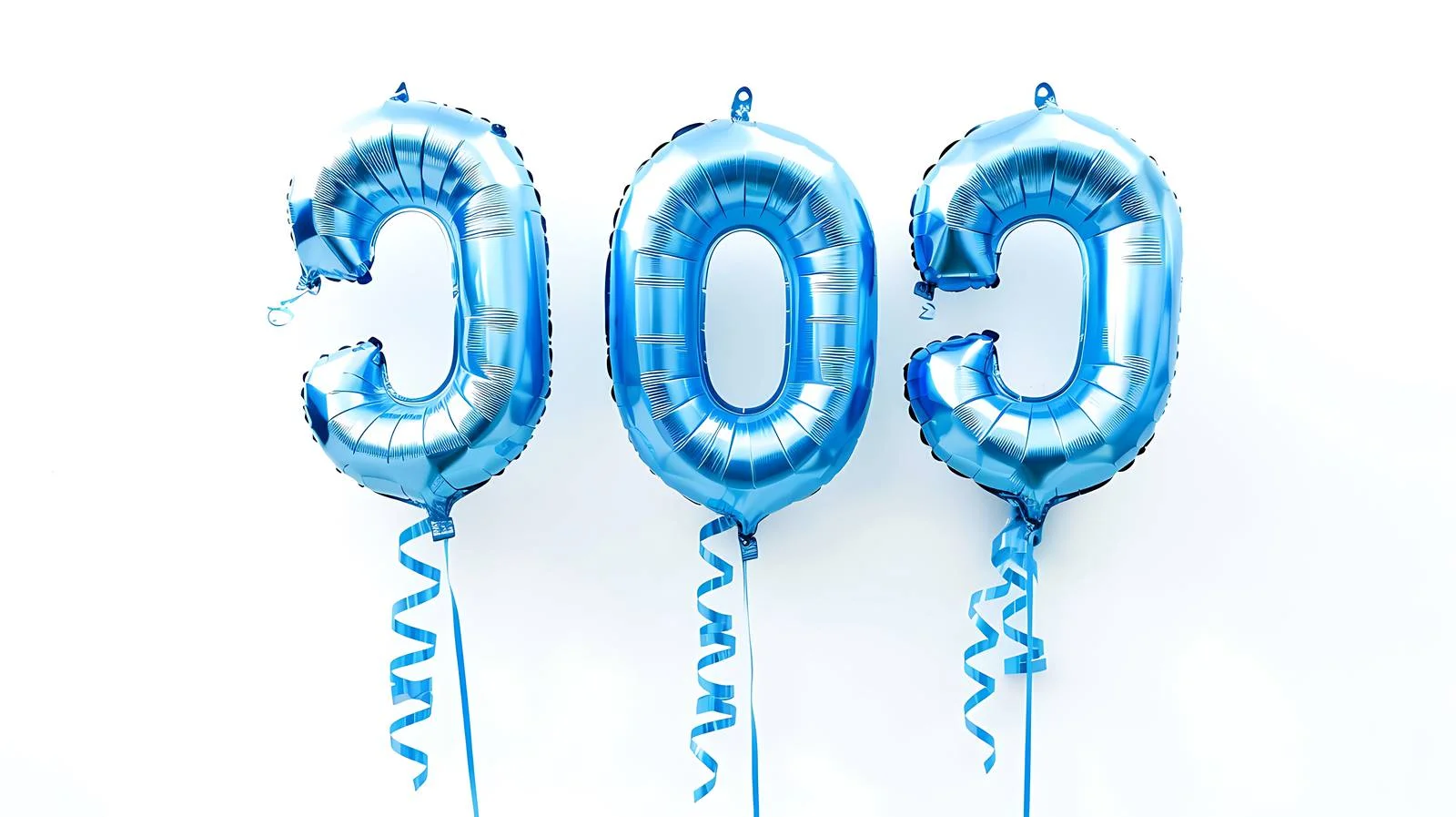 Blue Number 30 Foil Balloons Celebration — free download from Dotvec