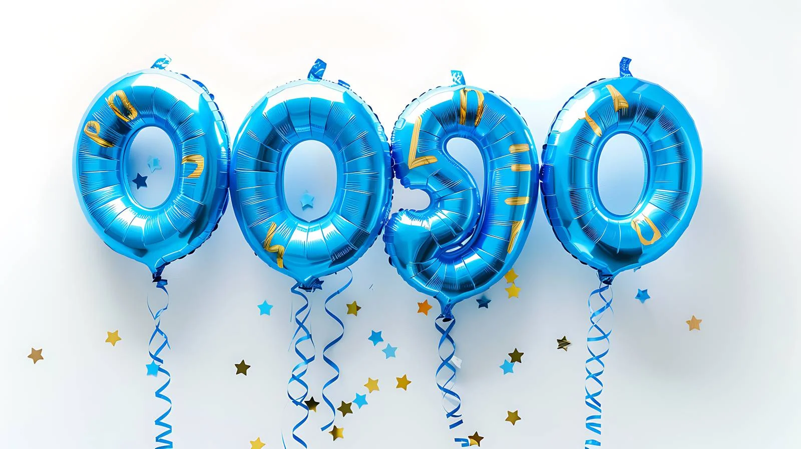 Number 30 Foil Balloons Celebration Image — free download from Dotvec