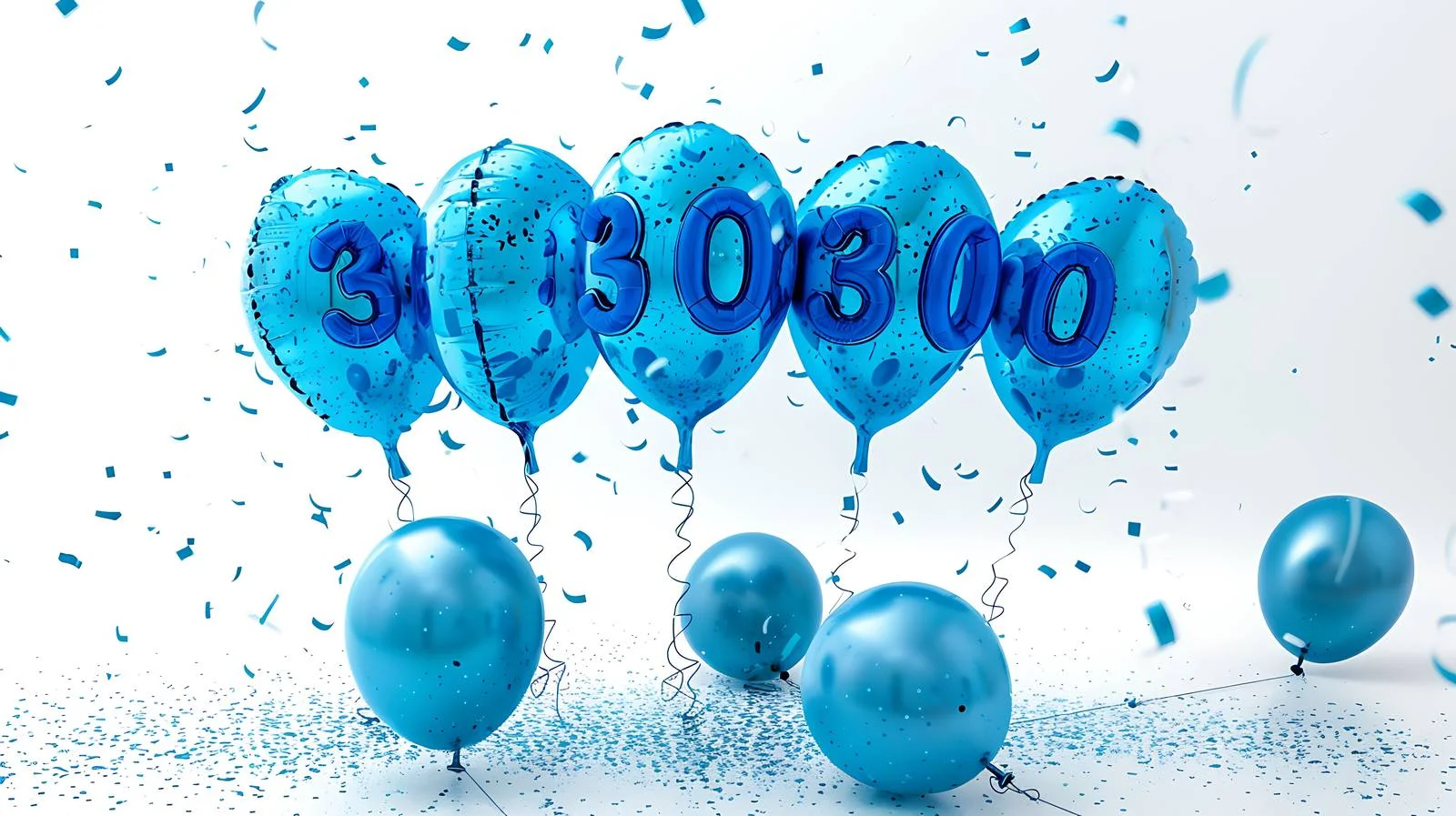 Elegant 30th Birthday Foil Balloons Display — free download from Dotvec