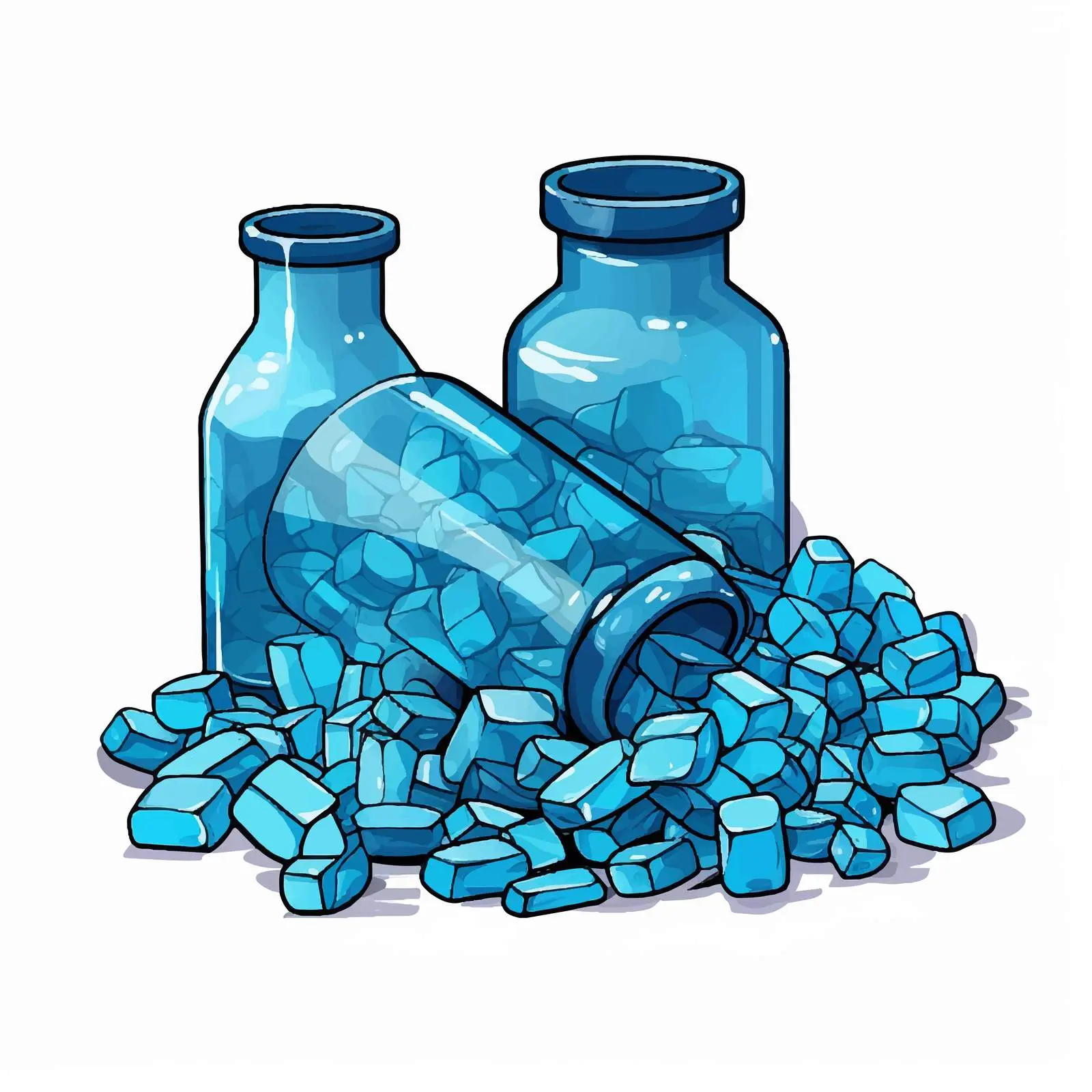 Isolated Blue Plastic Bottle Fragments – free transparent background image from Dotvec