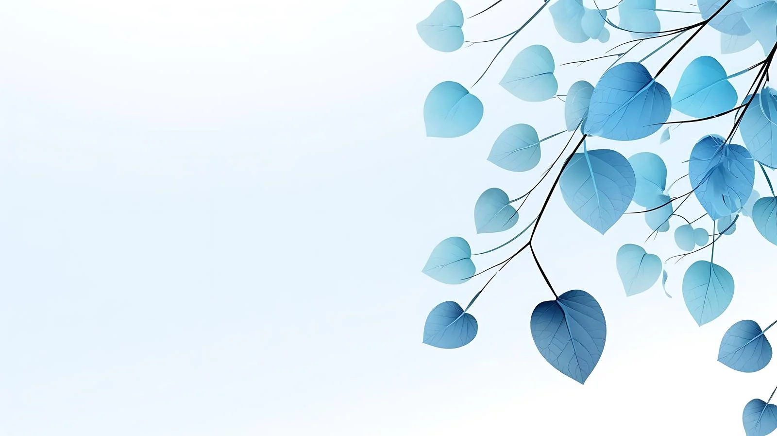 Vibrant Blue Plant Leaves in Autumn — free download from Dotvec