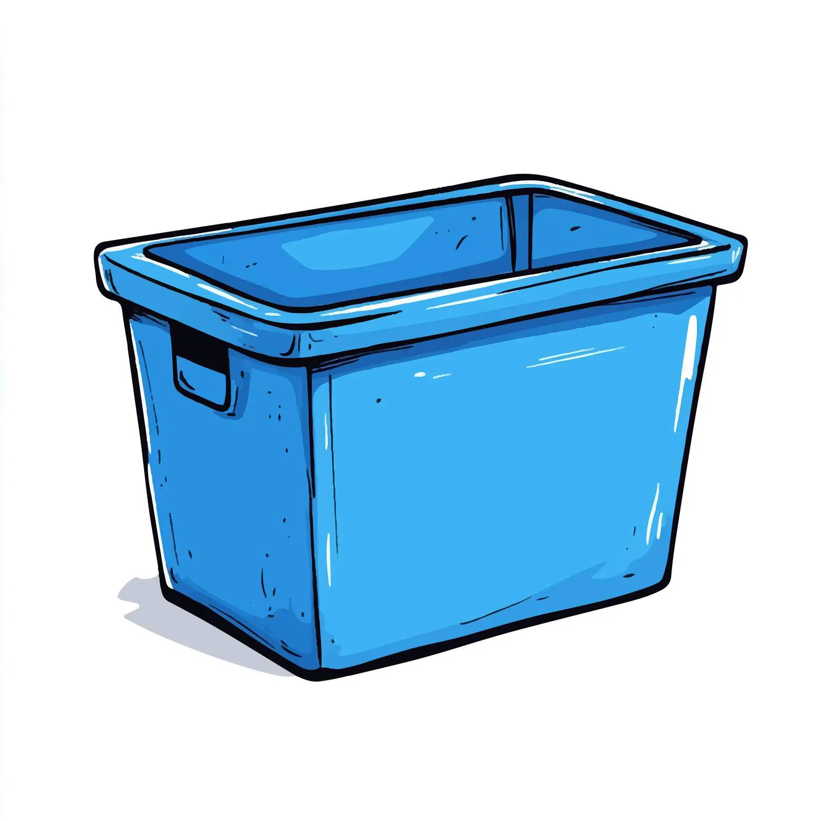 Cartoon Blue Plastic Box Illustration — free download from Dotvec