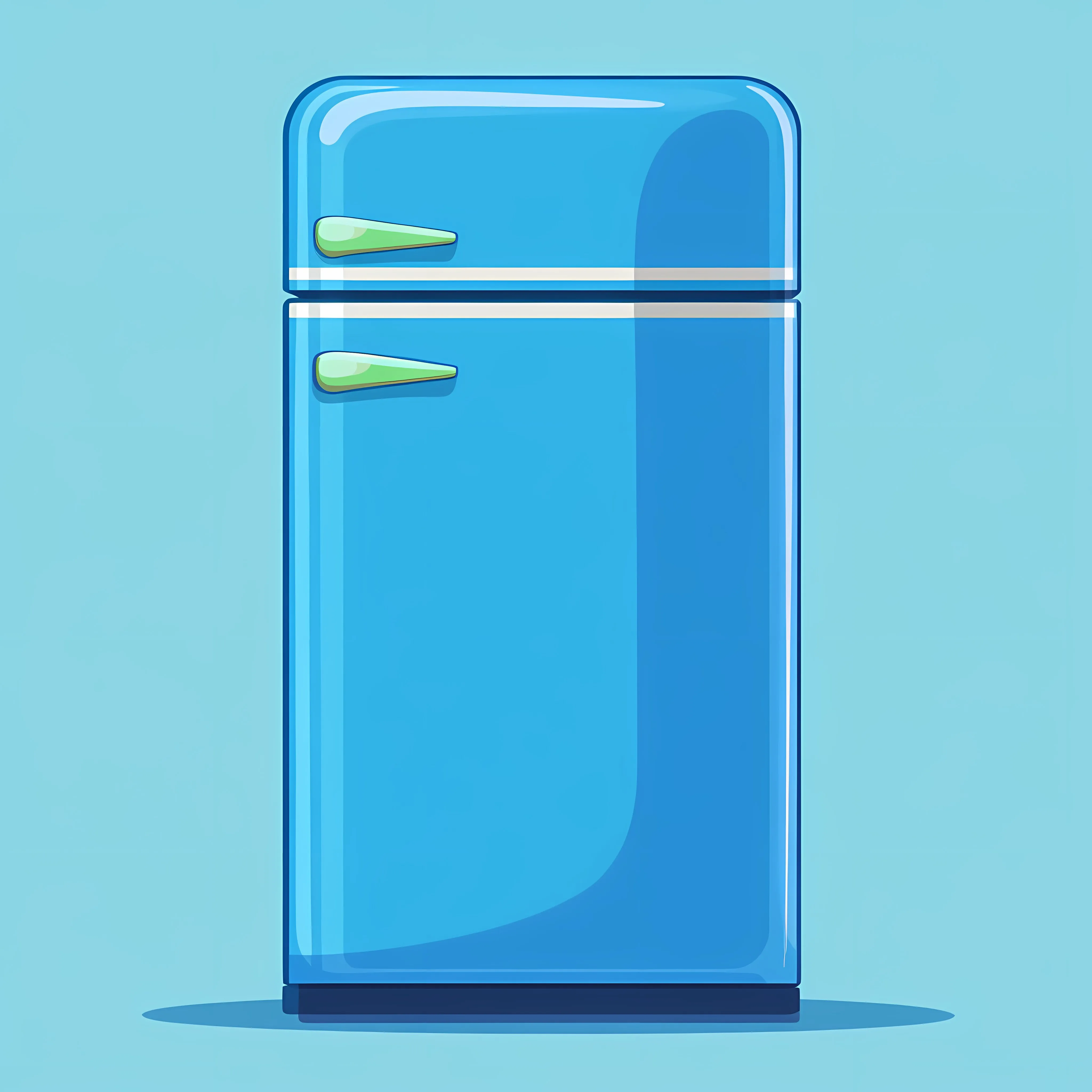 Flat Vector Illustration of Blue Refrigerator — free download from Dotvec