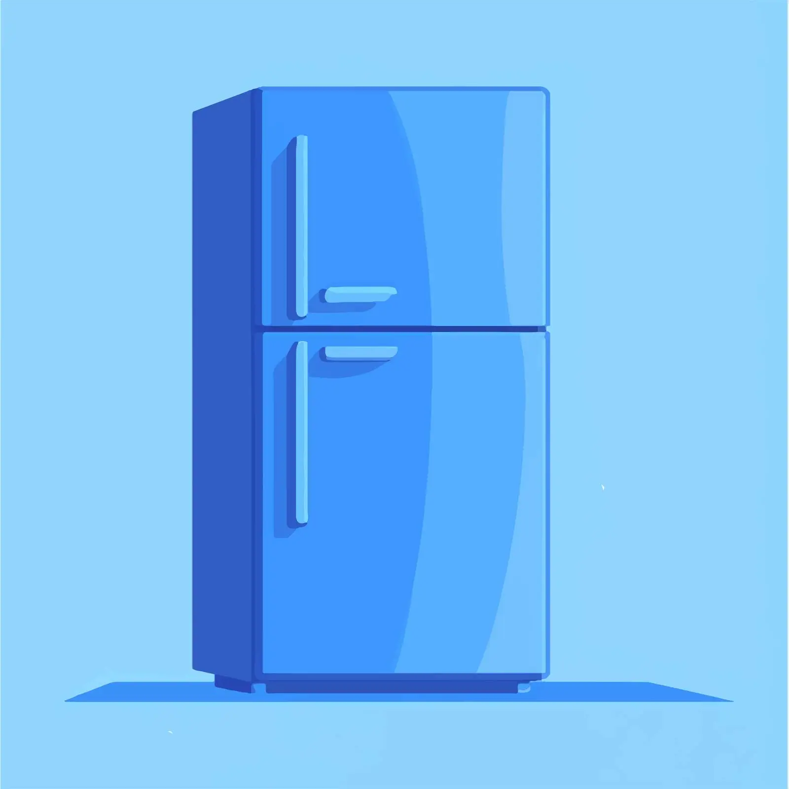 Blue Refrigerator Flat Vector Illustration — free download from Dotvec