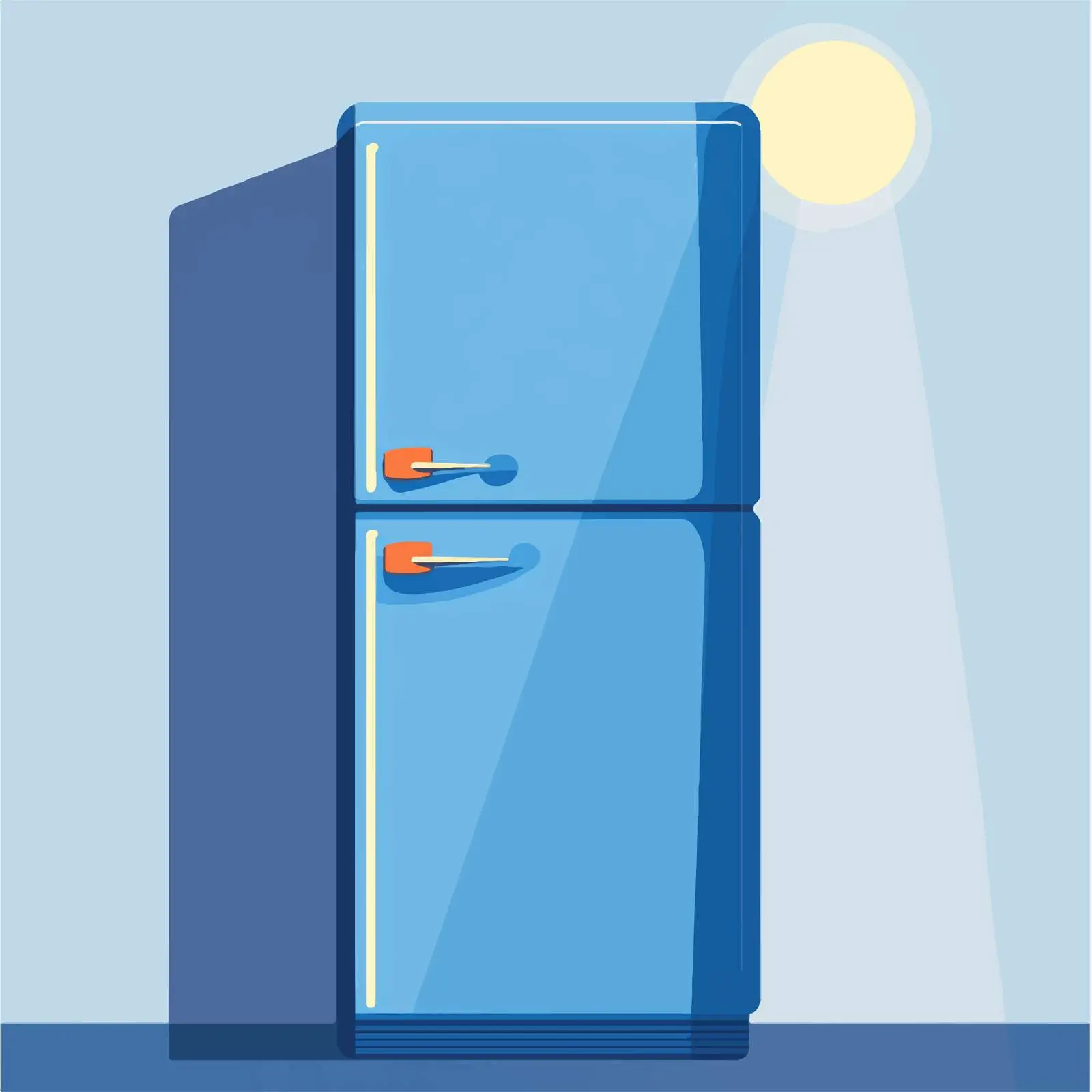 Flat Blue Refrigerator Vector Illustration — free download from Dotvec