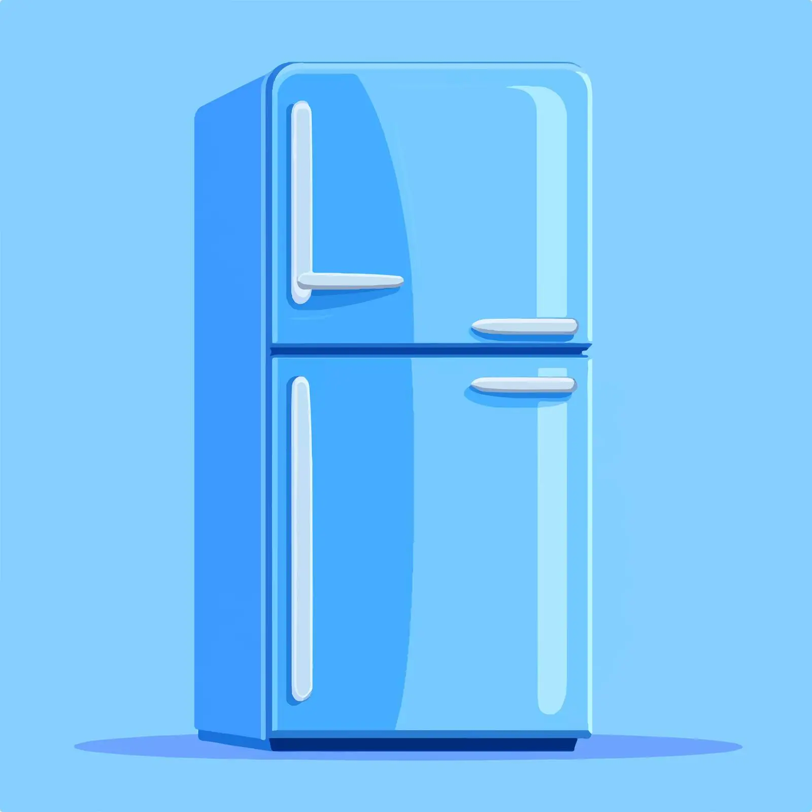 Flat Blue Refrigerator Vector Illustration — free download from Dotvec