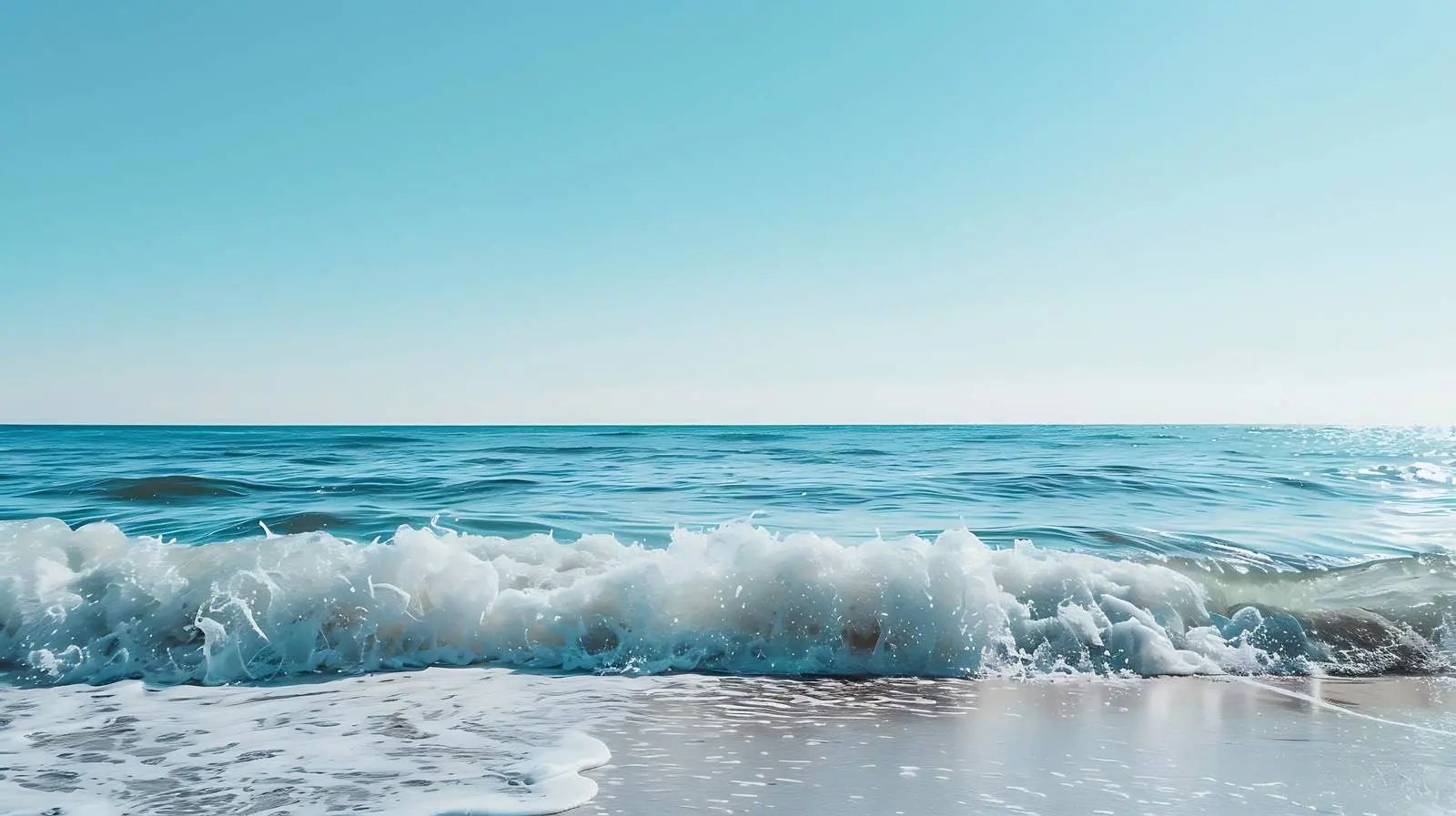 Beautiful Baltic Sea Waves and Clear Sky – free beach image from Dotvec