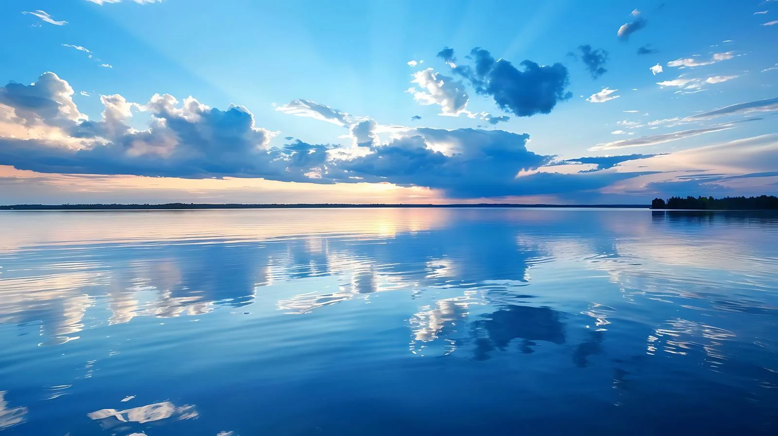 Tranquil Dusk Scene by Northern Lake — free download from Dotvec