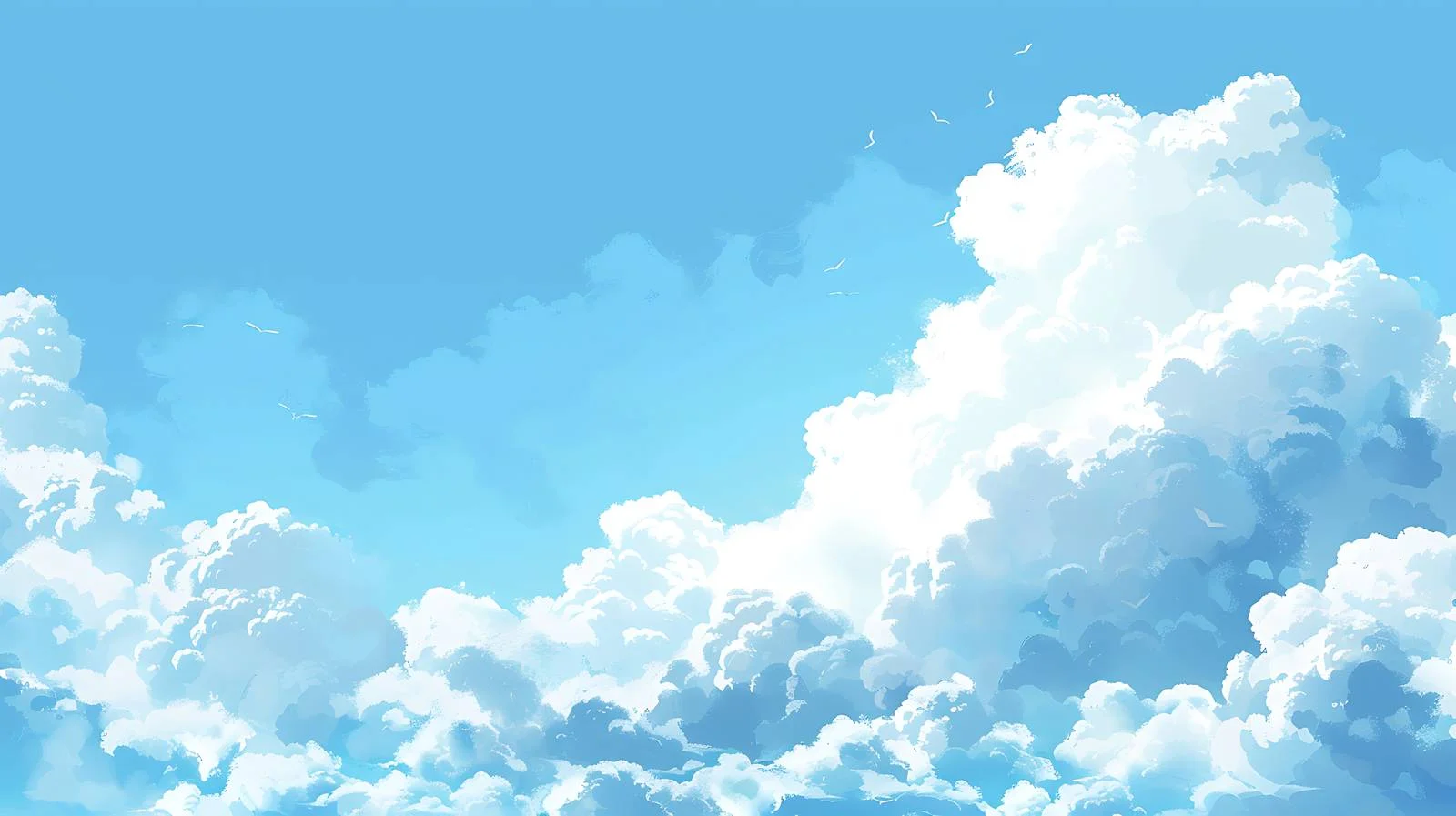 Serene Blue Sky with Wispy Clouds — free download from Dotvec